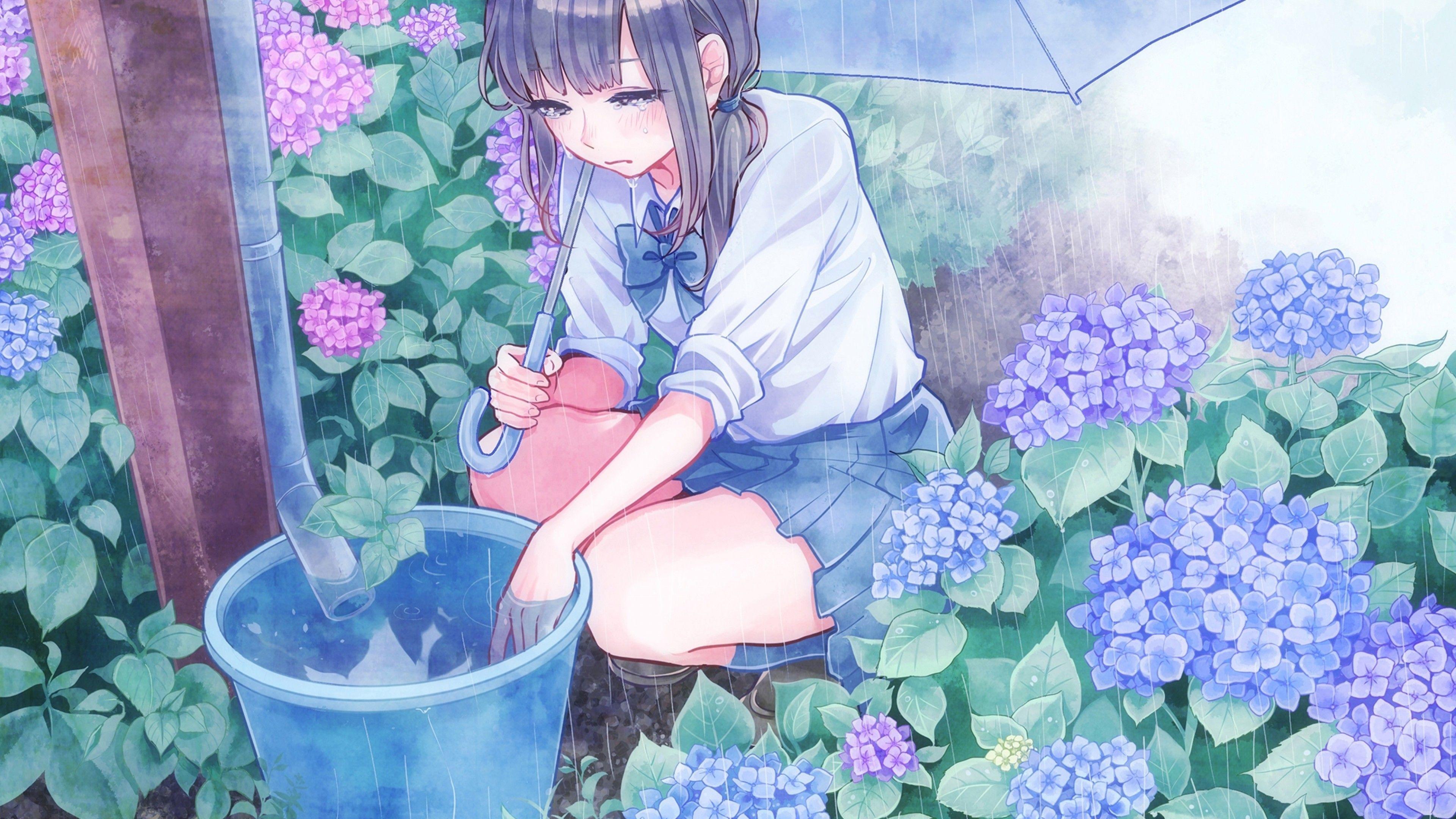 3840x2160 Download 3840x2160 Anime Girl, Crying .