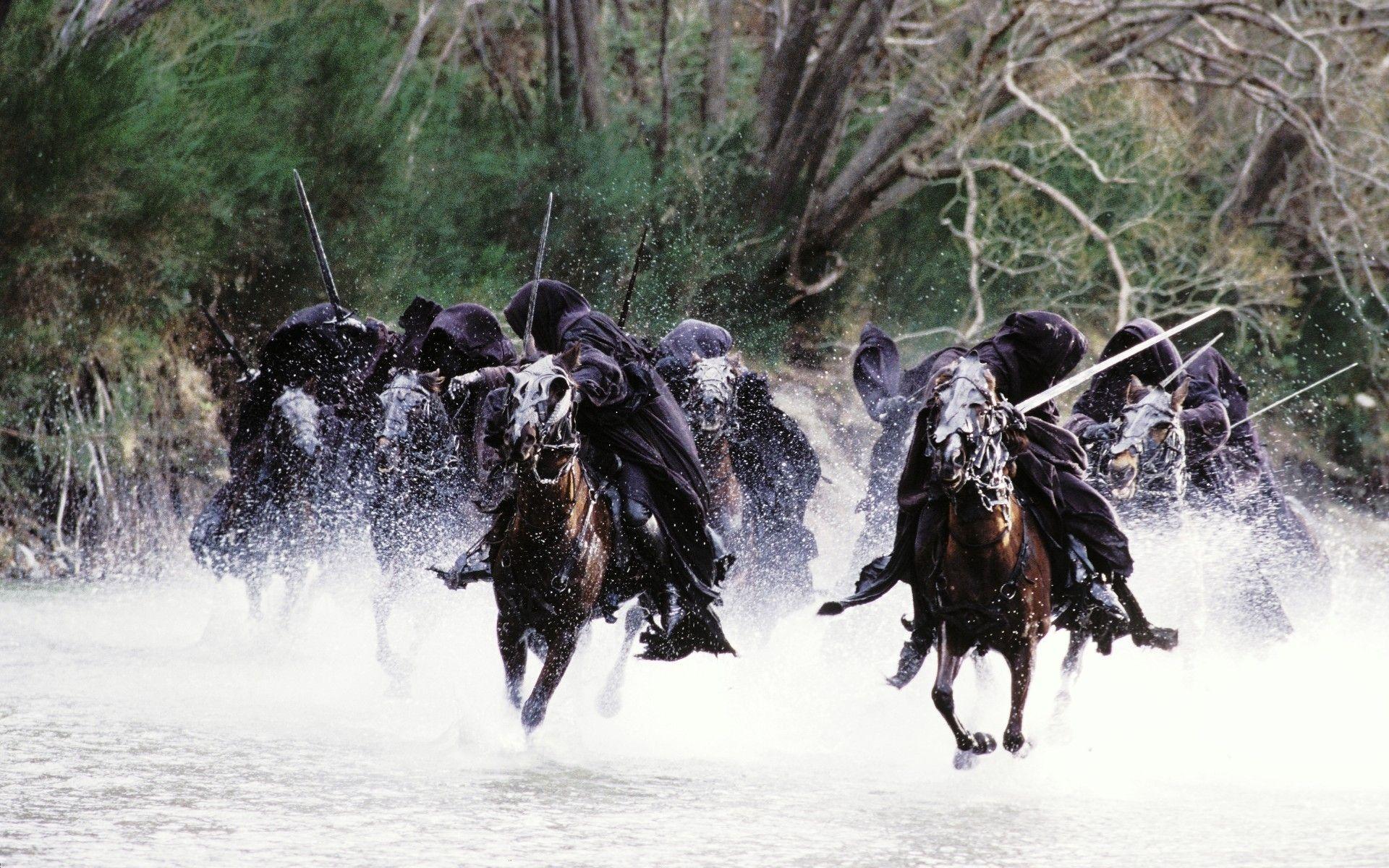 1920x1200 Rings, Horses, Nazgul, Rivers, Swords .