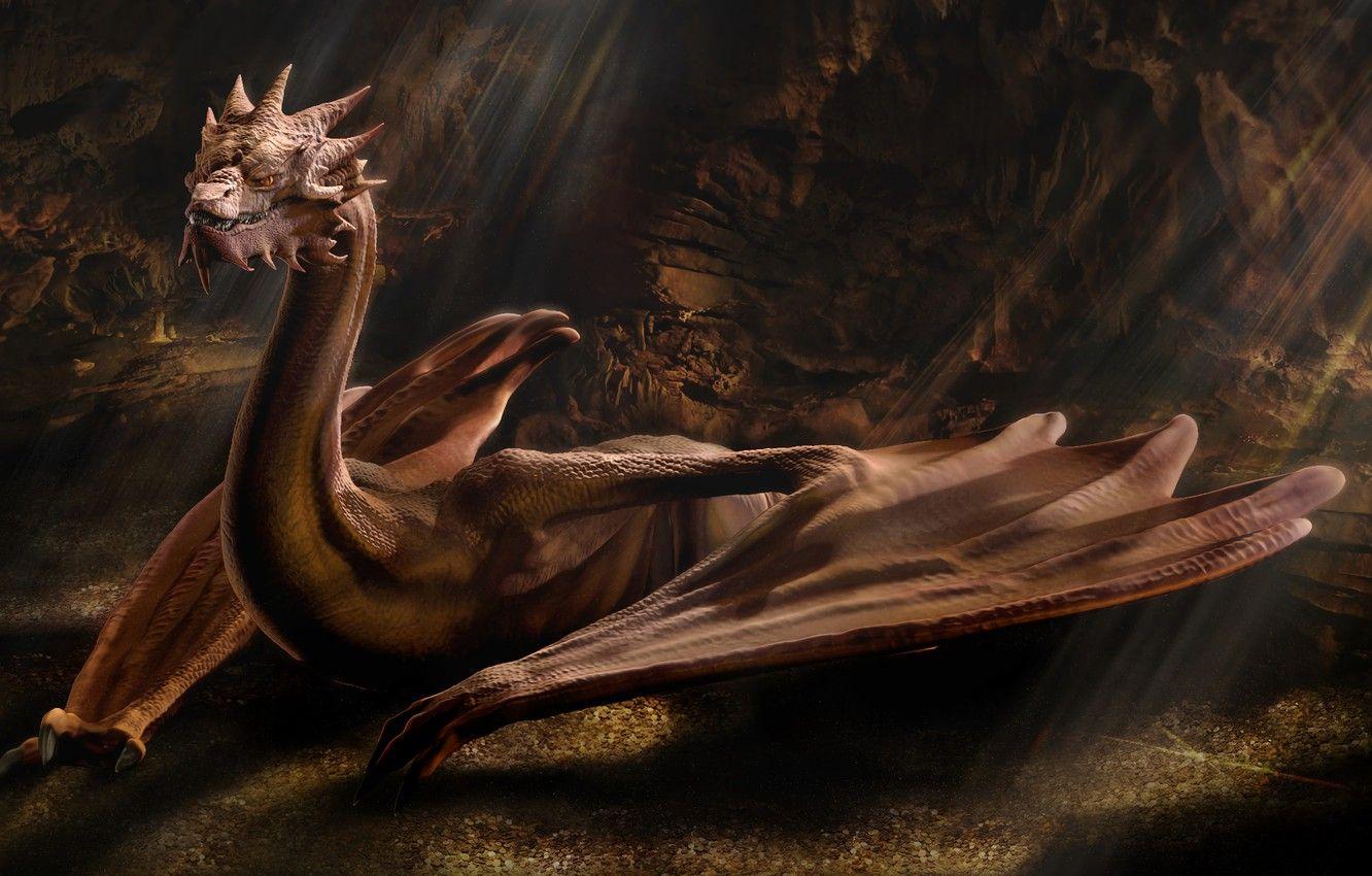 1332x850 Wallpaper Dragon, The Hobbit, Smaug, Winged, Dragon Of Middle Earth, Smaug The Golden, Fire Breathing Image For Desktop, Section фантастика