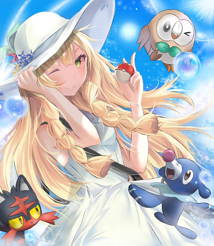 834x960 Lillie and the Starters. Pokémon Sun and Moon