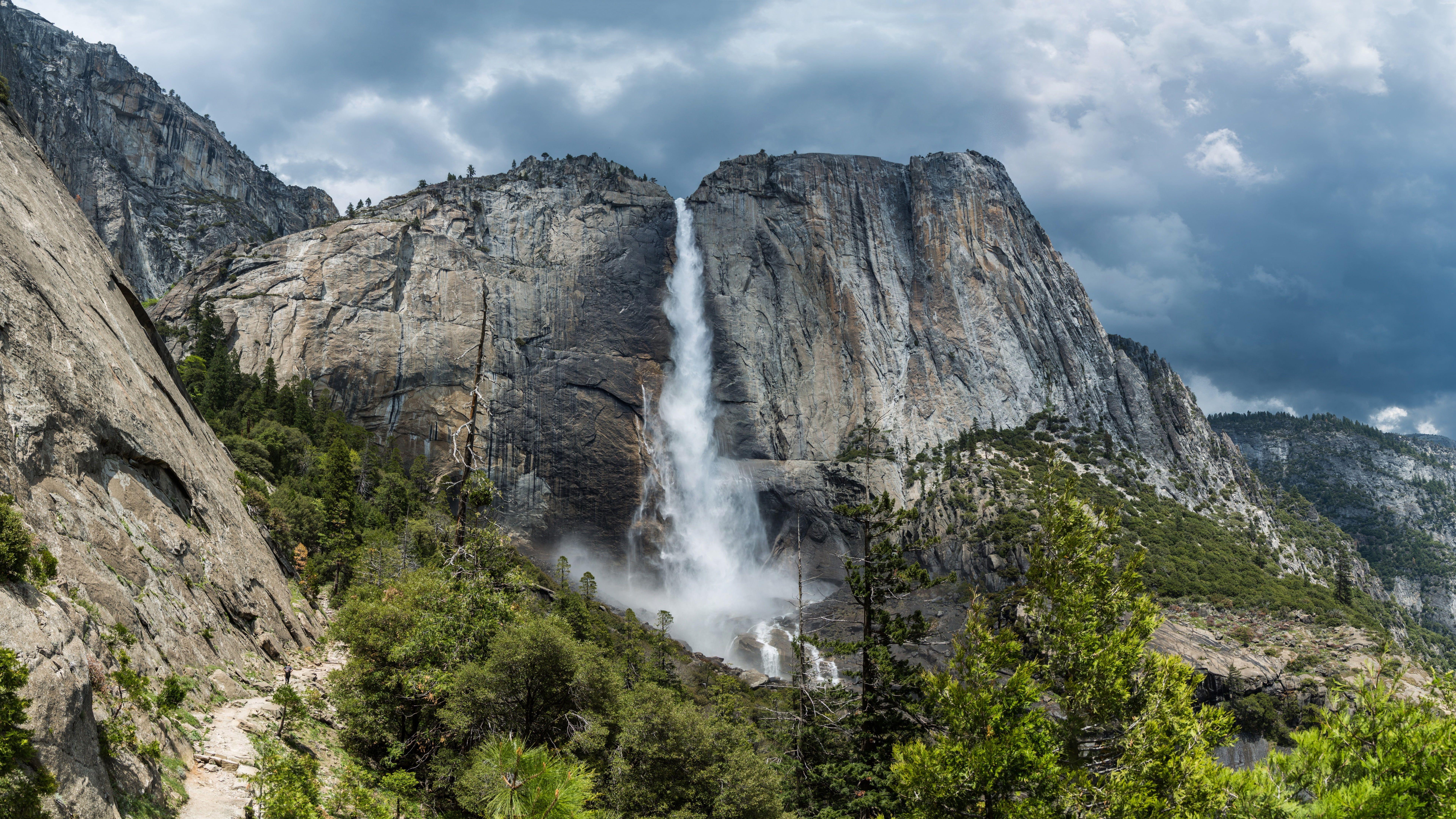 7680x4320 Yosemite waterfalls, Waterfall hikes .com