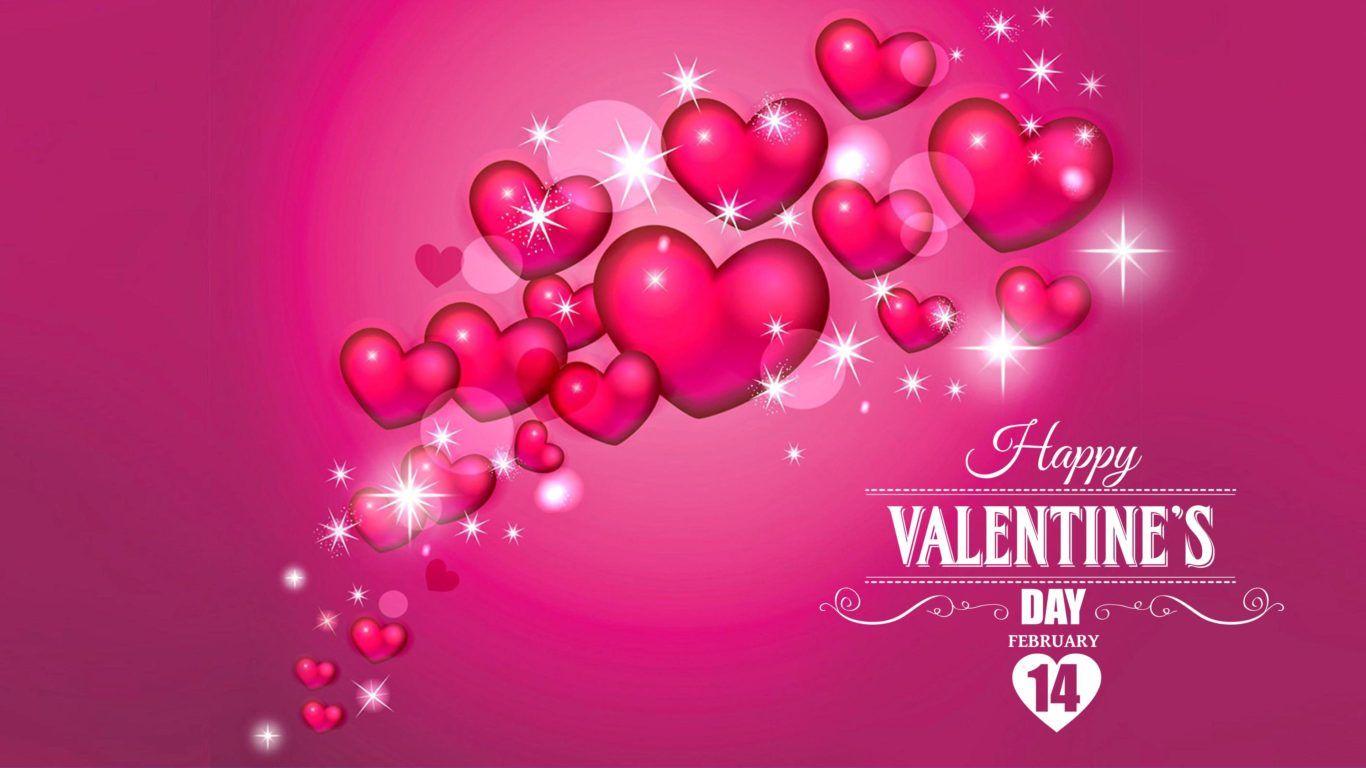 1366x768 Love Heart Pink 4k Ultra HD Wallpaper .