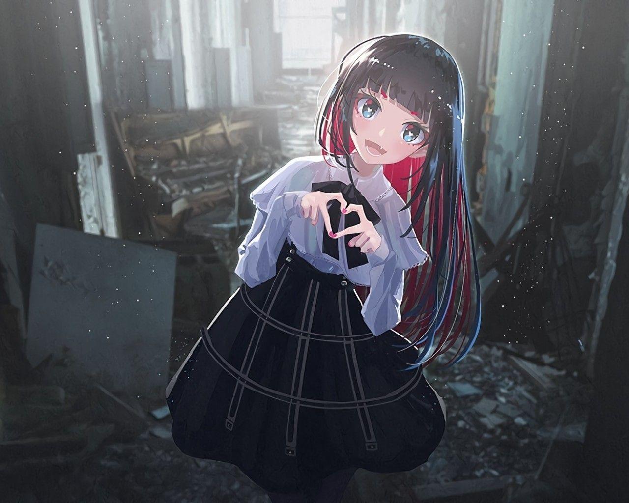 Cute Anime Girl Black Hair