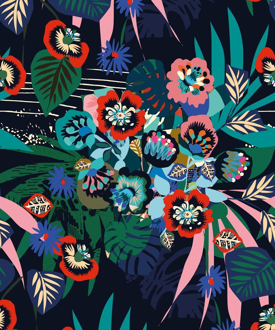 1100x1320 Kyoto Wallpaper, Colorful Floral Wallpaper USA