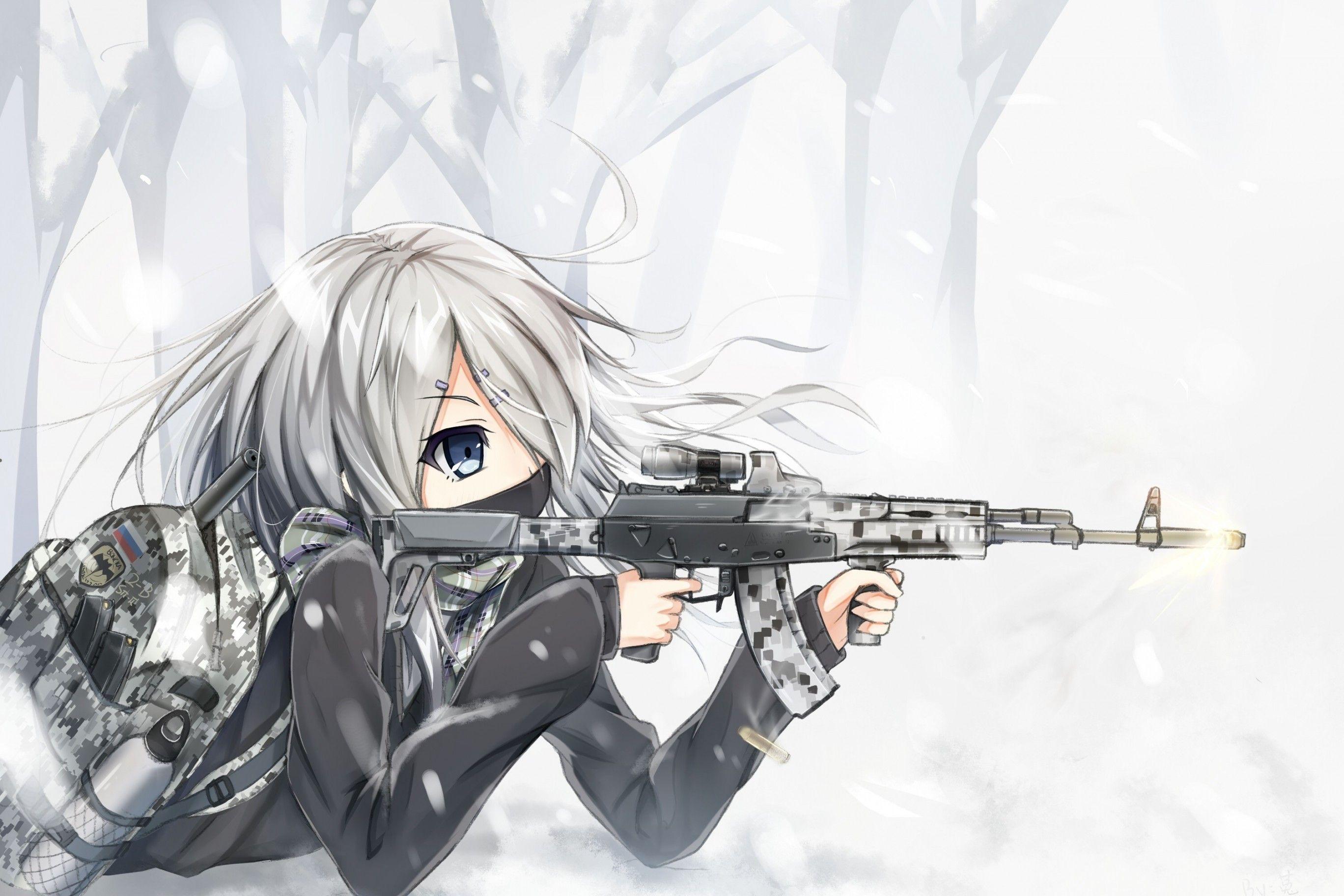 2736x1824 Download 2736x1824 Anime Girl, Gunner .
