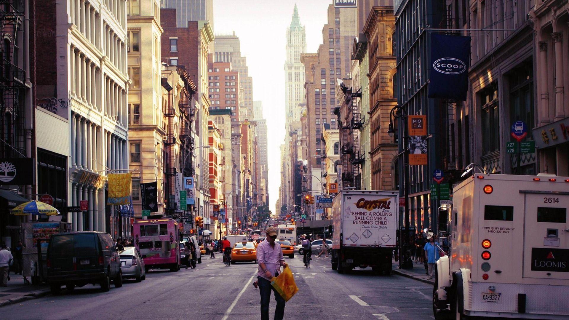 1920x1080 New York Street Wallpaper