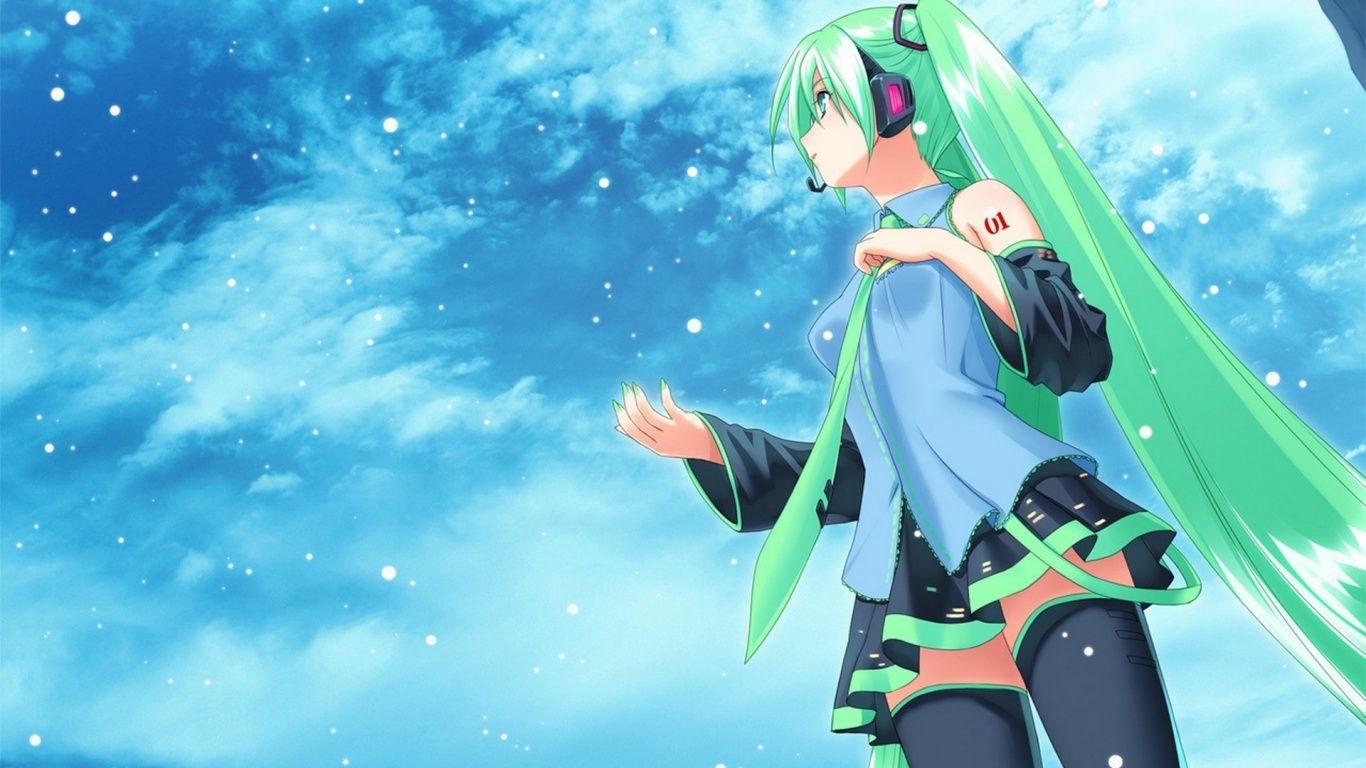 Download wallpaper 1366x768 bubble, underwater, cute, anime girl, gonna be  the twin-tail!!, tablet, laptop, 1366x768 hd background, 16255
