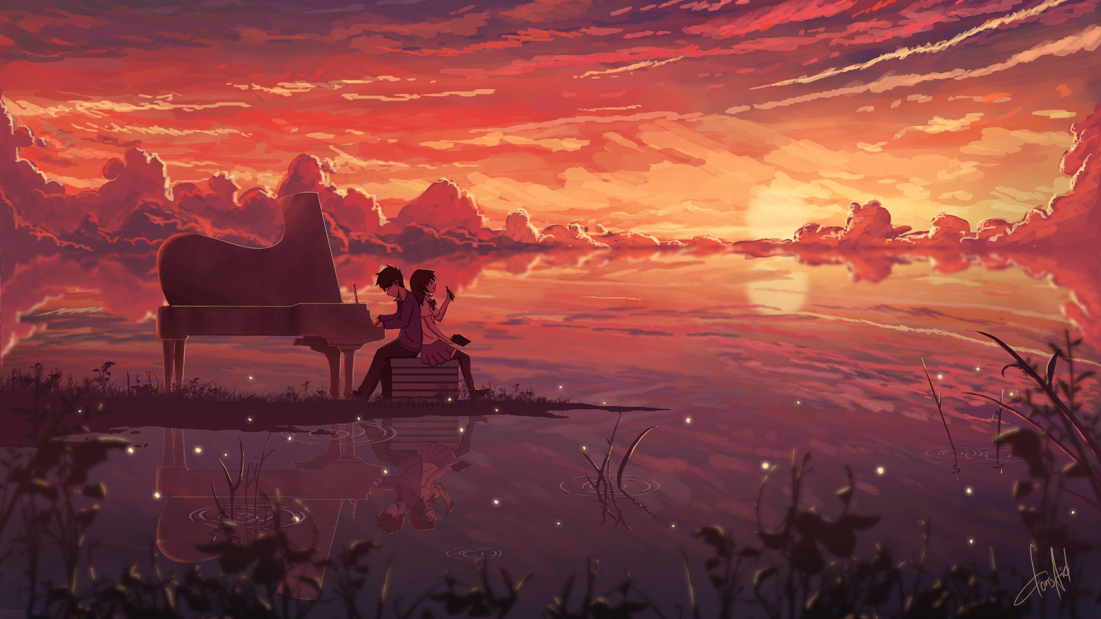 Anime Couple Sunset Wallpapers - Top Free Anime Couple Sunset