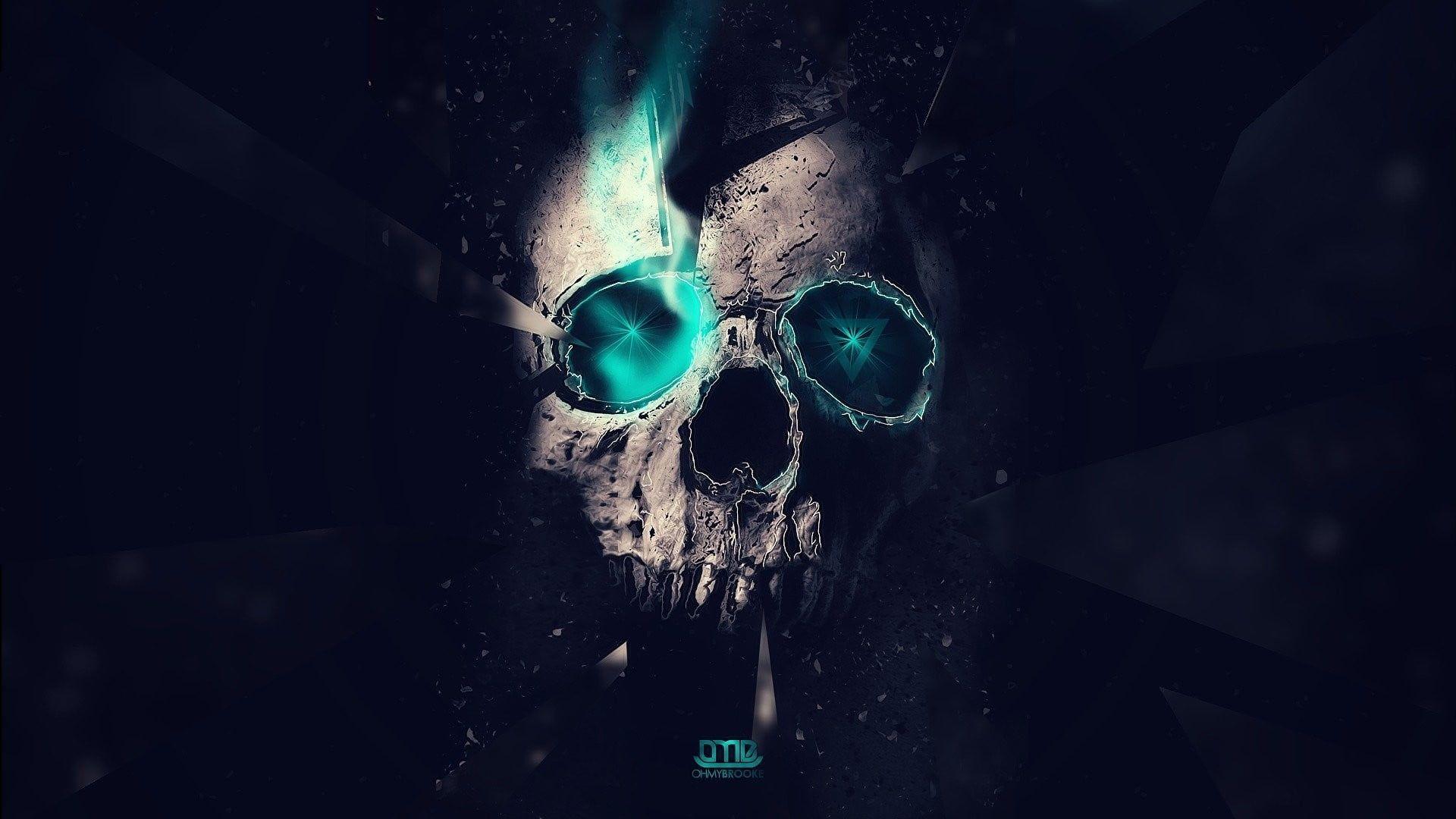 1920x1080 Wallpaper human skull illustration .com