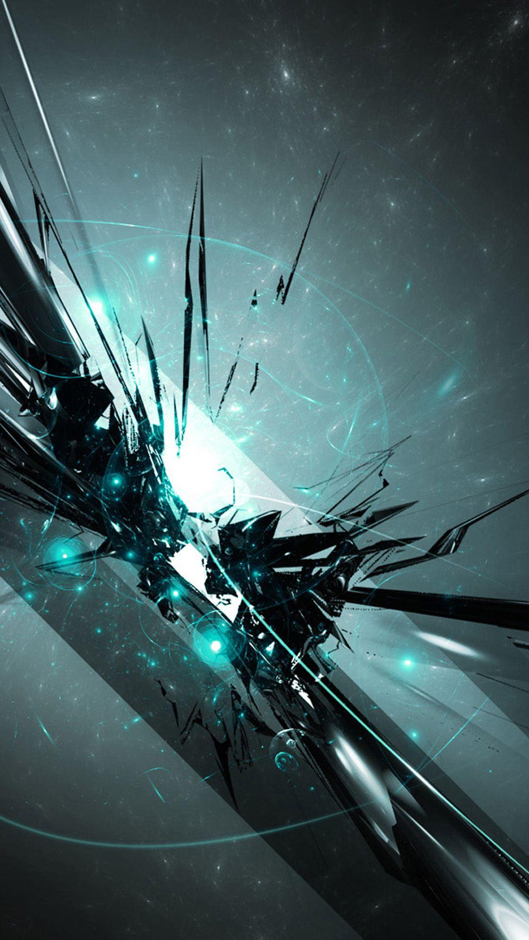 1080x1920 Abstract Cyan Android wallpaper .