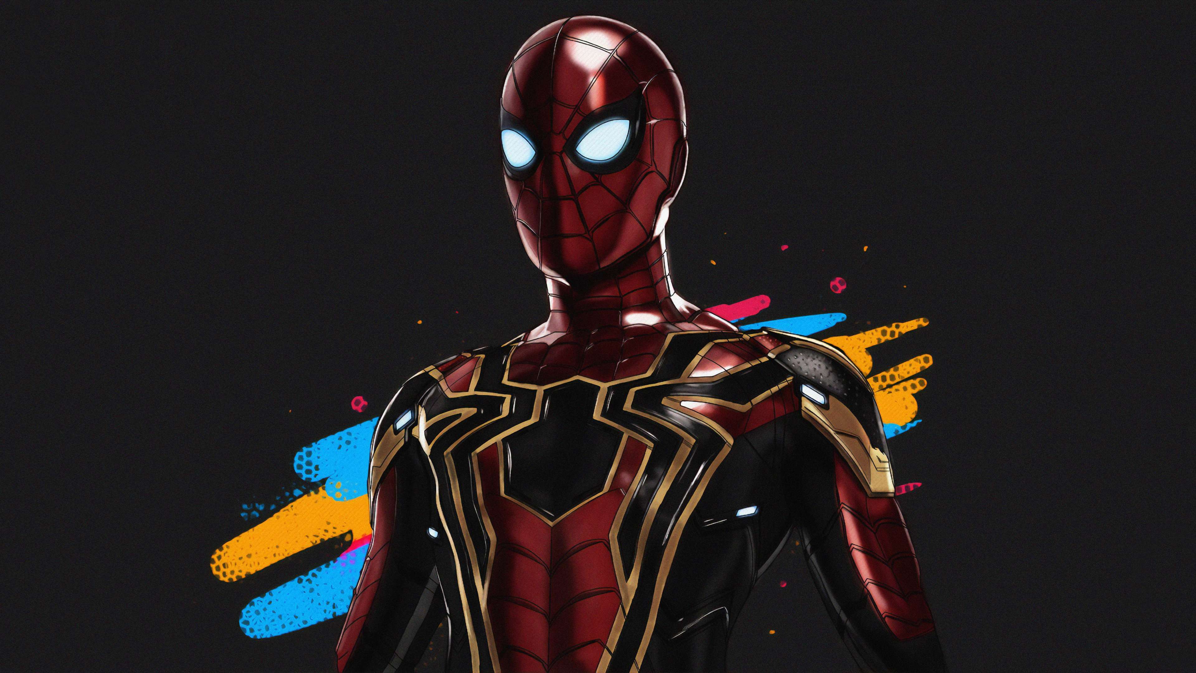 3840x2160 Black Iron Spider Spider Man Wallpaper