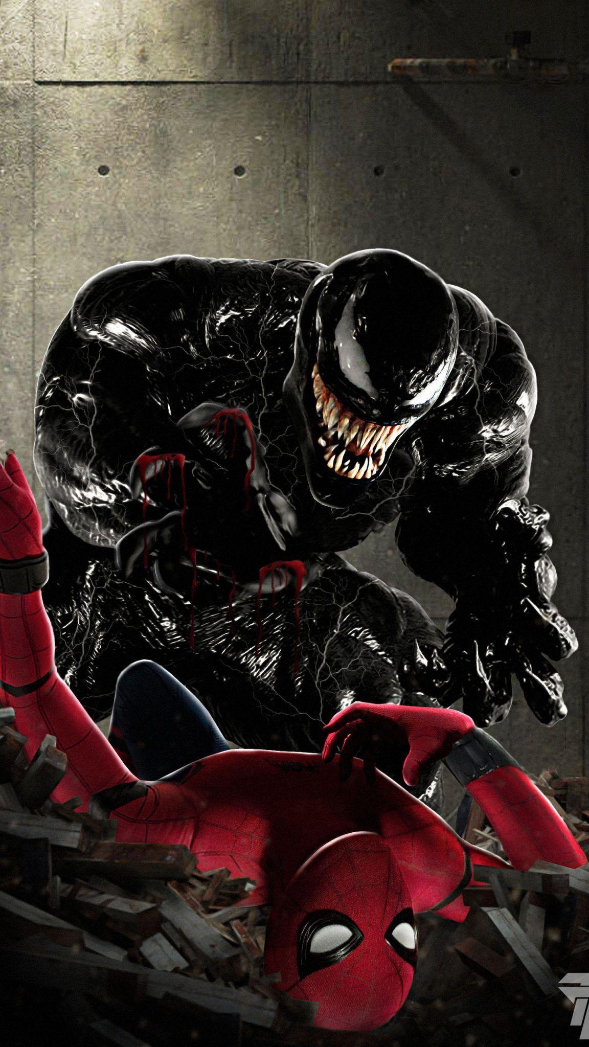 1152x2048 Spider Man And Venom Wallpaper Free HD Wallpaper