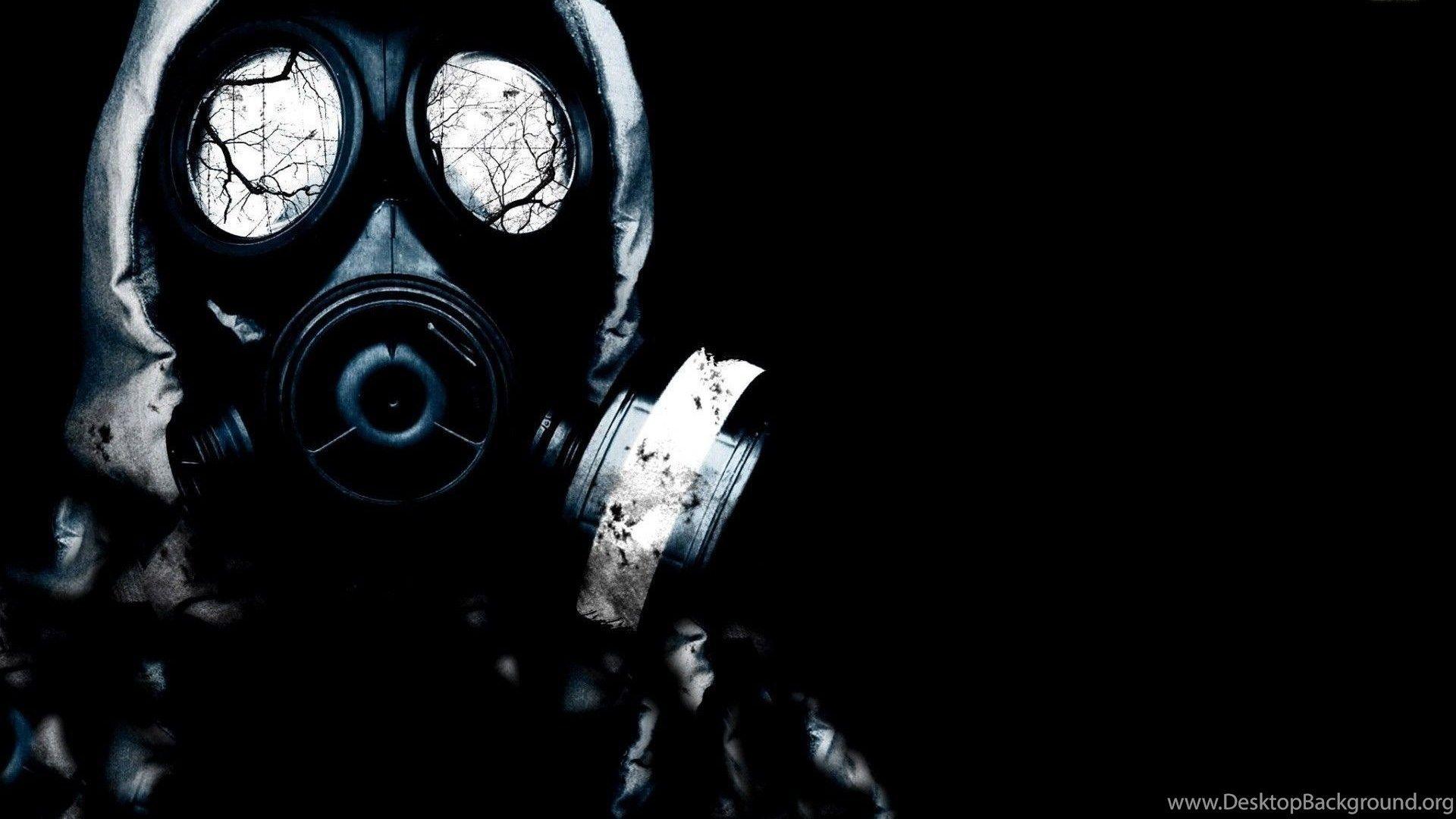 1920x1080 Creepy Gas Mask Wallpaper Digital Art .