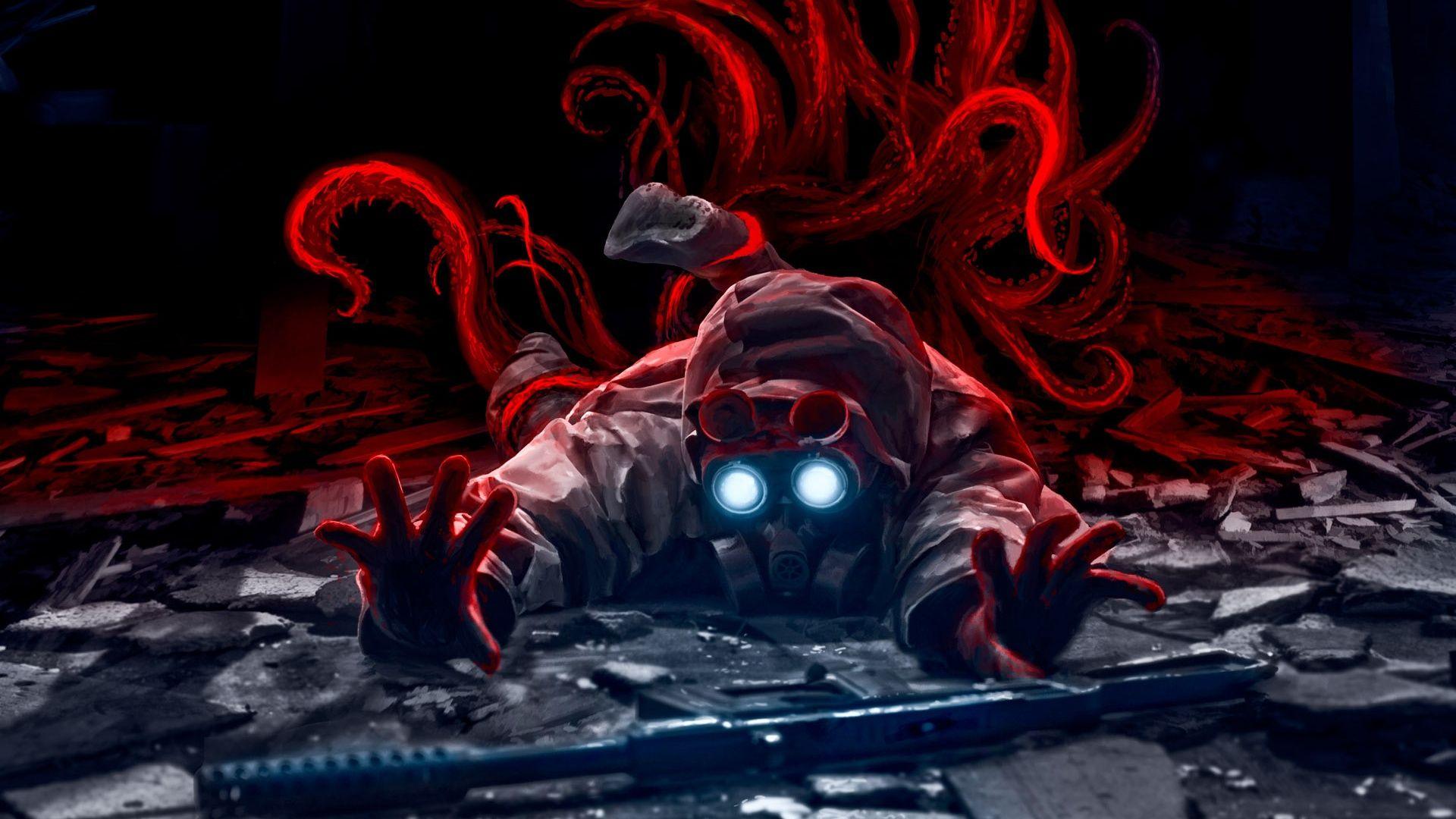 1920x1080 Wallpaper Fantasy Art Gas Mask Man .best