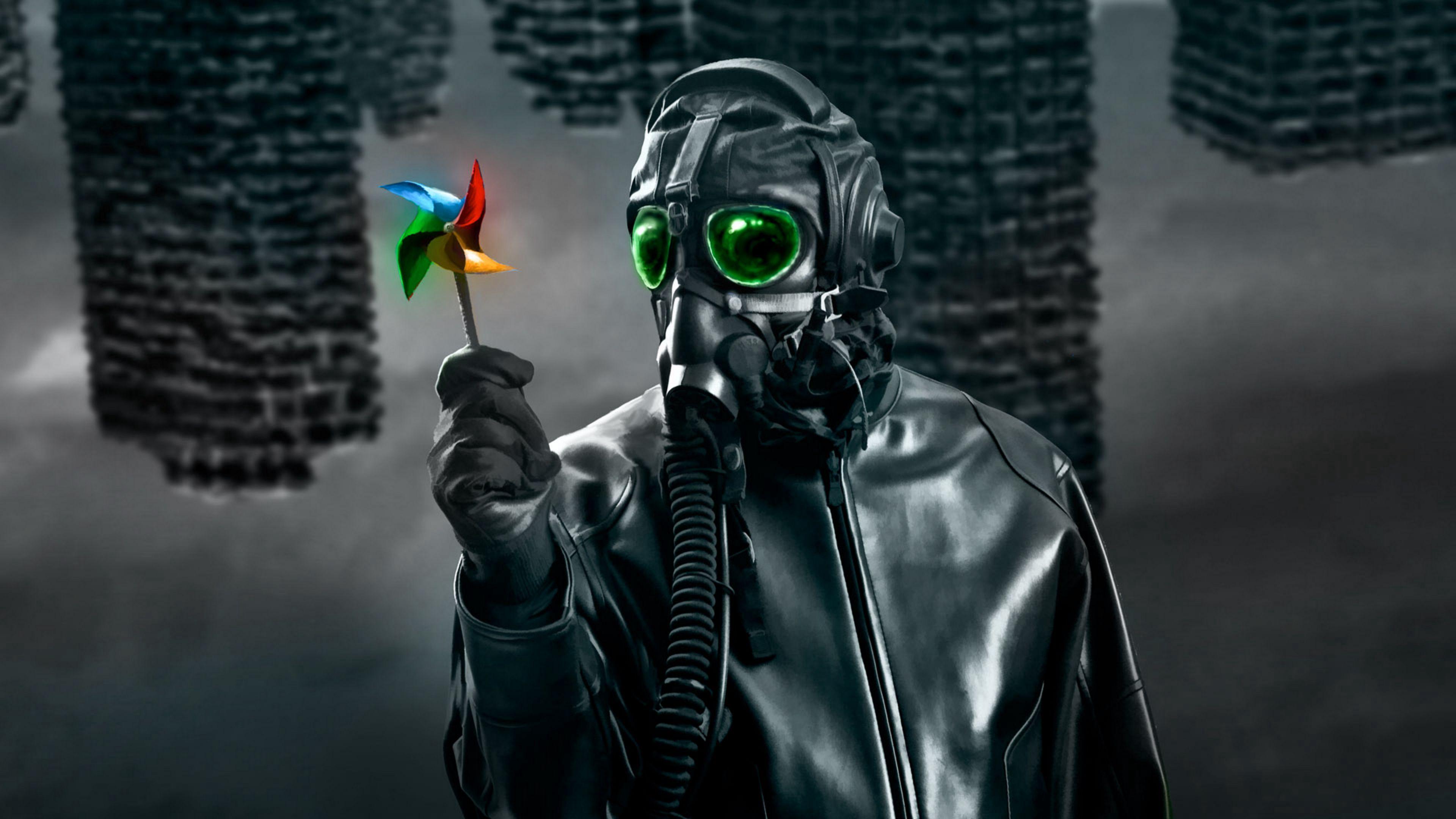 3840x2160 Download wallpaper 3840x2160 mask, gas .
