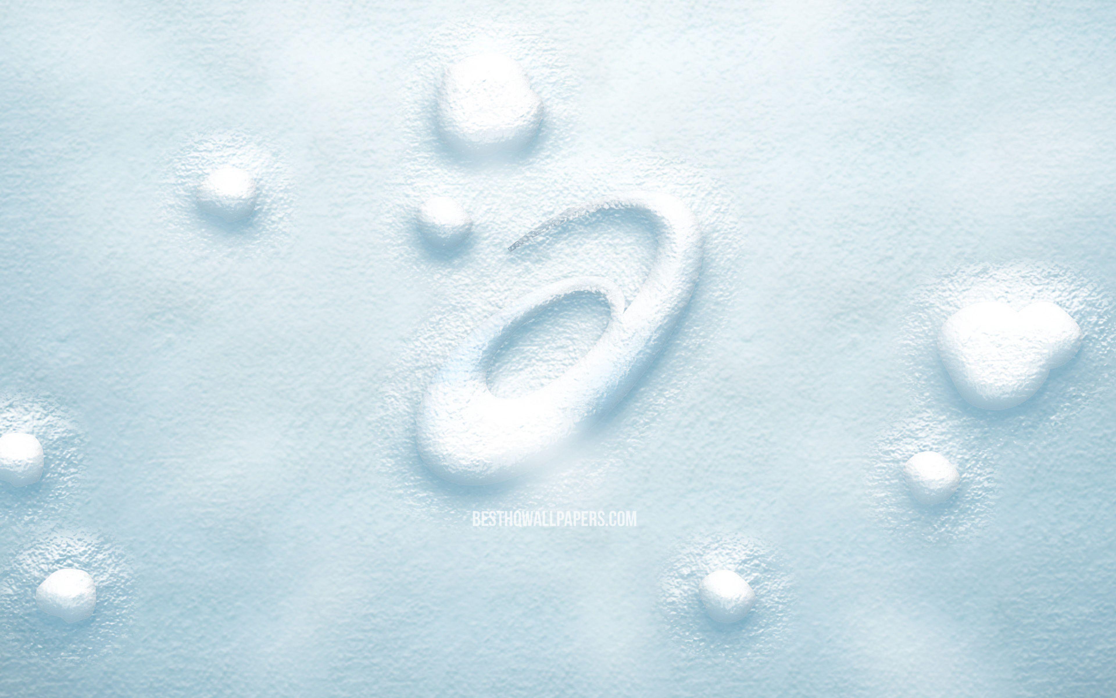 3840x2400 Download wallpaper ASICS 3D snow logo .