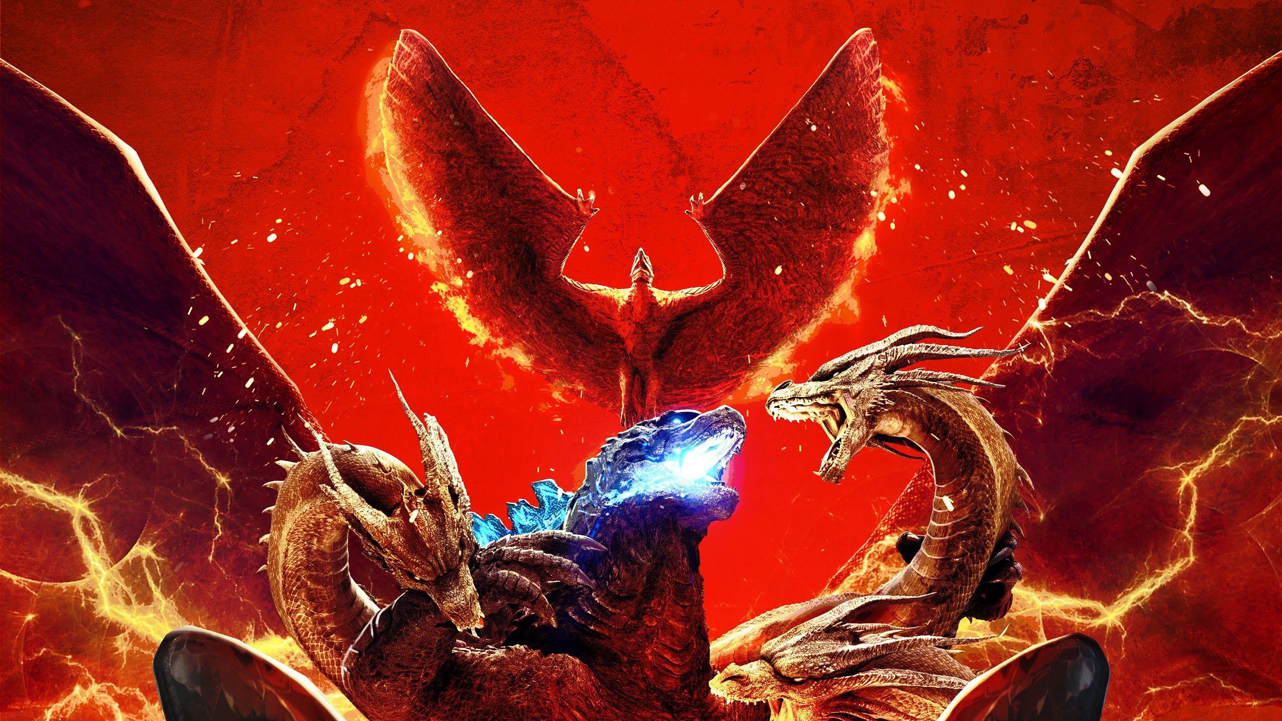 2560x1440 Godzilla King of the Monsters 8K Wallpaper