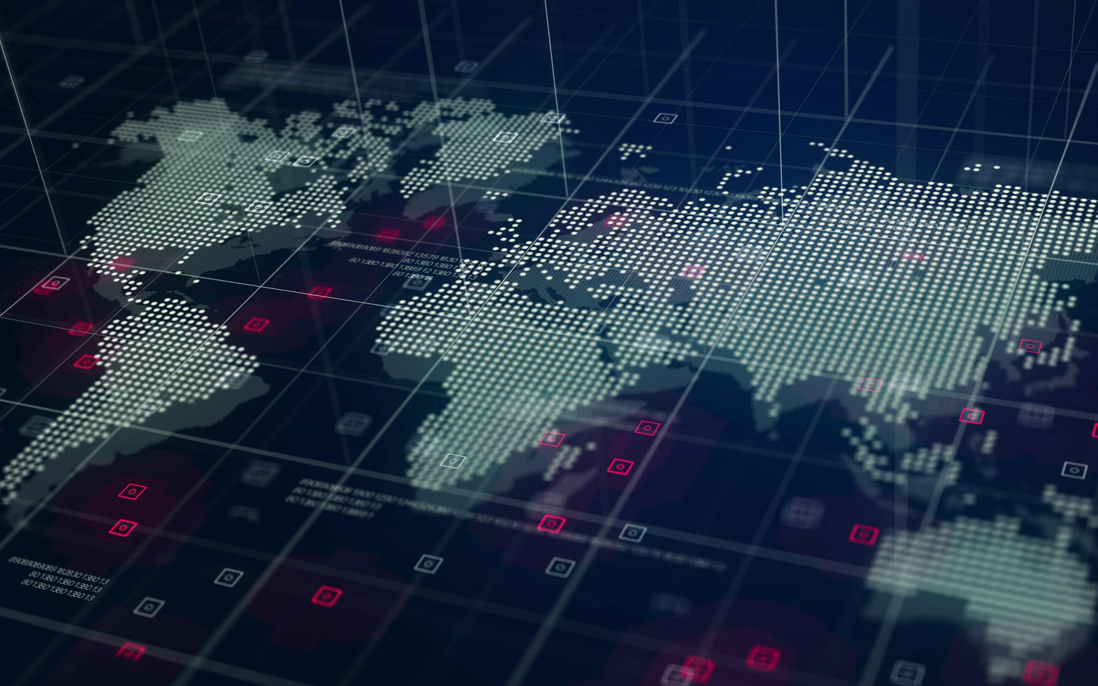 3840x2400 Digital World Map, 4k, Creative, World .