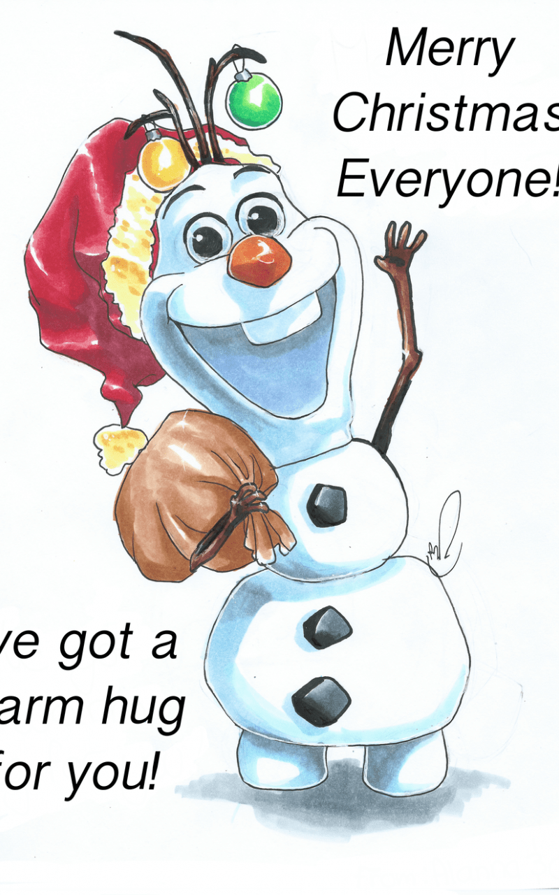 800x1280 Frozen Olaf Merry Christmas 1024x1321 .