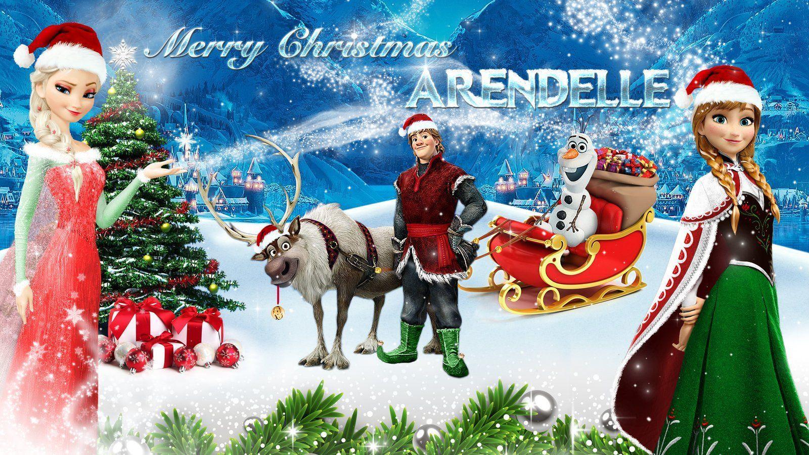 1600x900 Frozen Christmas Disney Wallpaper .