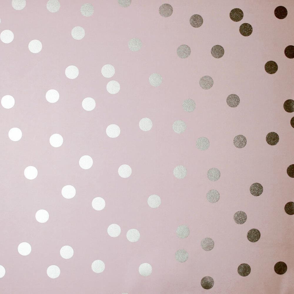 Crown Starlight Spots Charcoal Wallpaper M1493 Metallic Large Polka Dots 