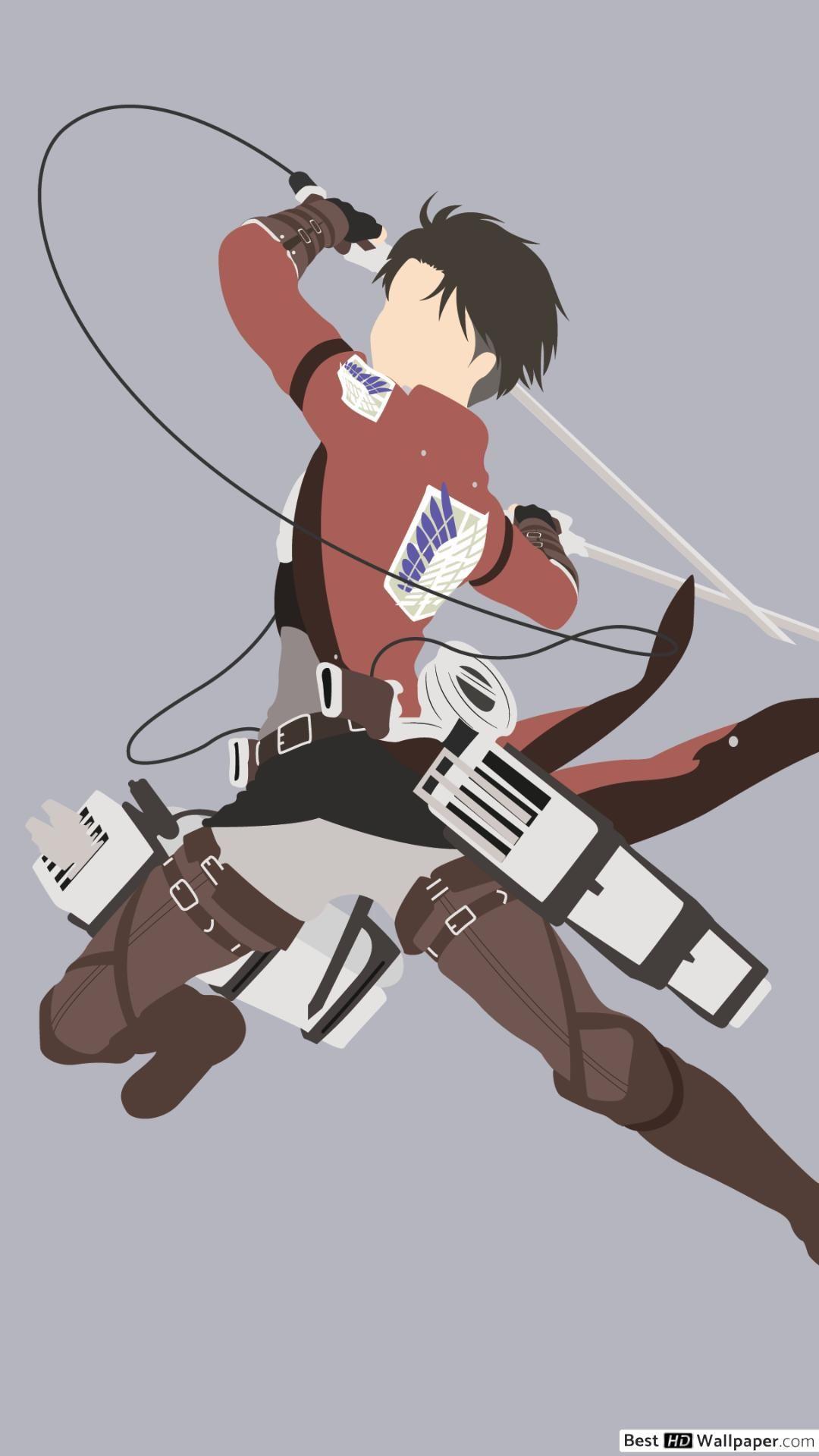 1080x1920 Attack On Titan Minimalist Wallpaper iPhone
