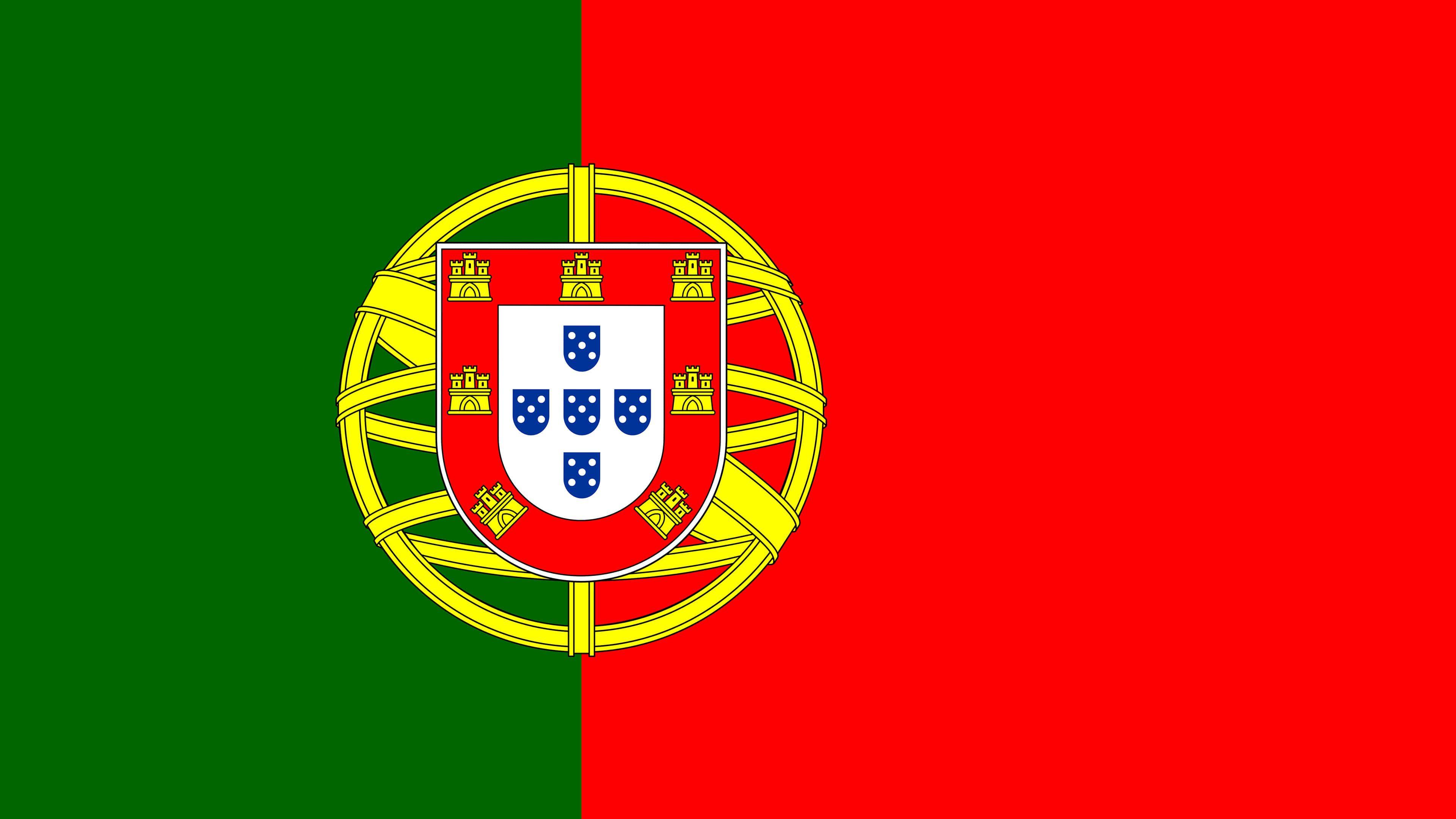 3840x2160 Portugal Flag Wallpaper Background .