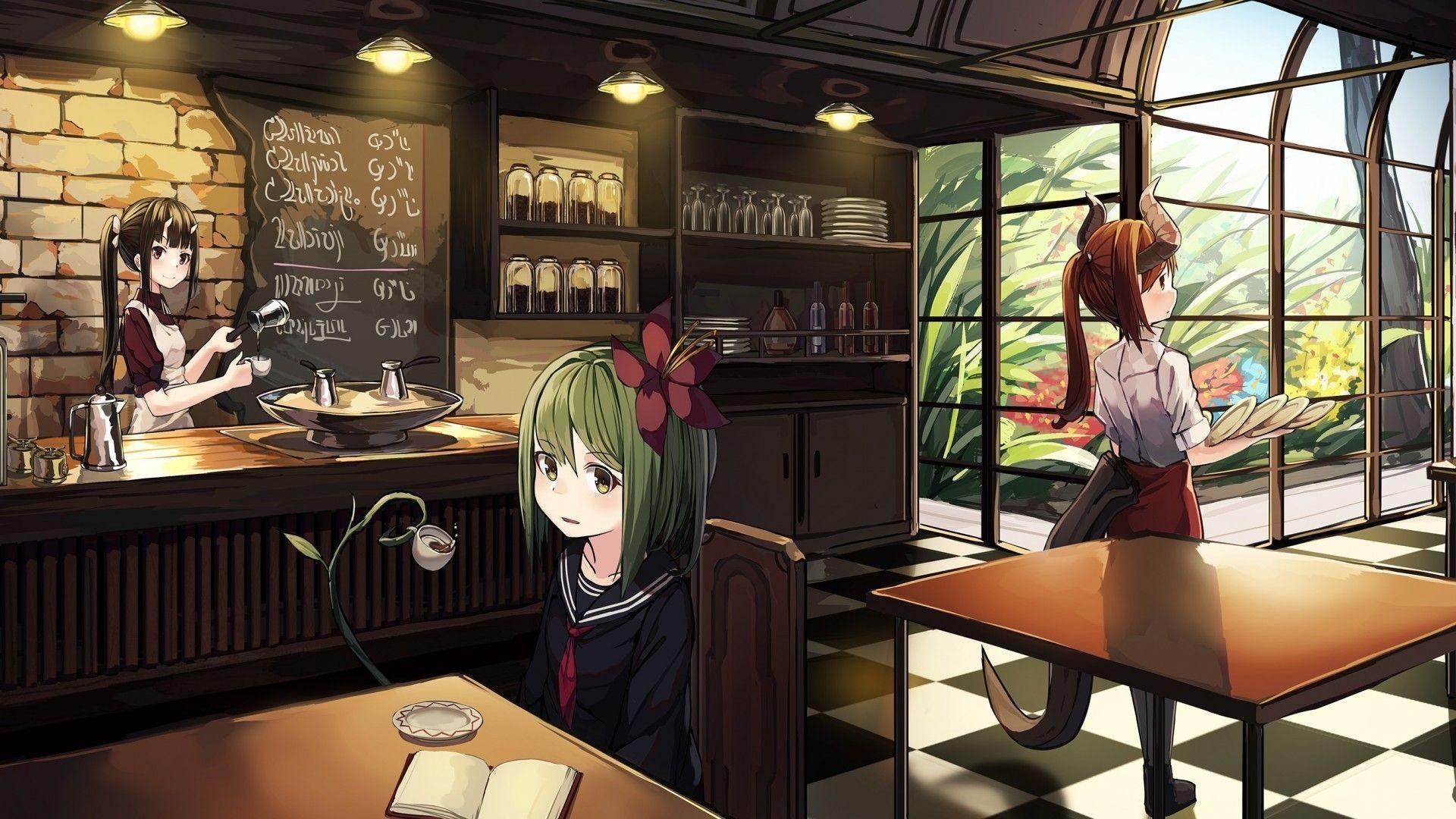 Anime Cafe Backgrounds HD High Resolution  PixelsTalkNet