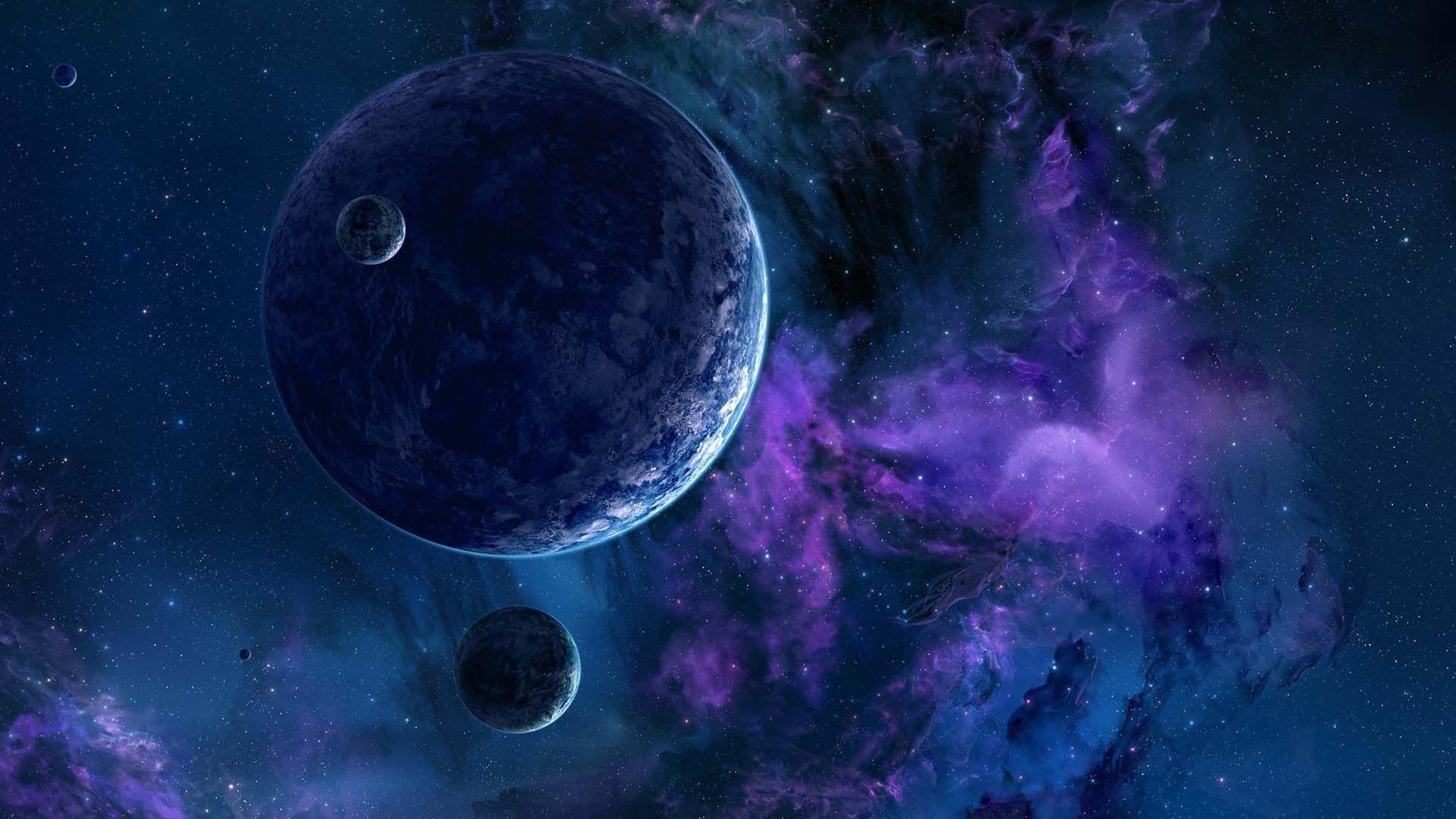 1920x1080 Beautiful Purple Galaxy. HD Digital .