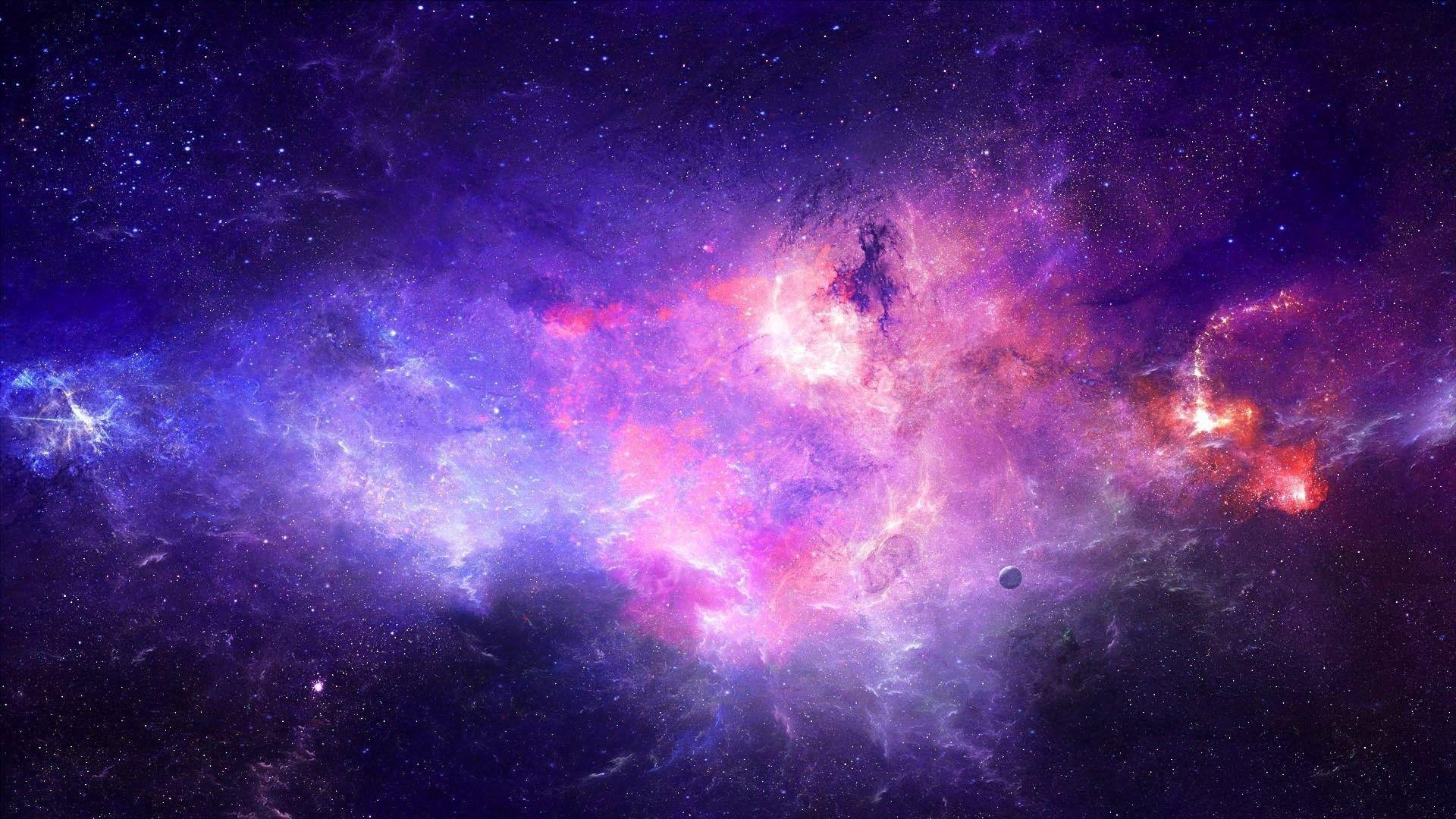 1920x1080 Purple Space Wallpaper