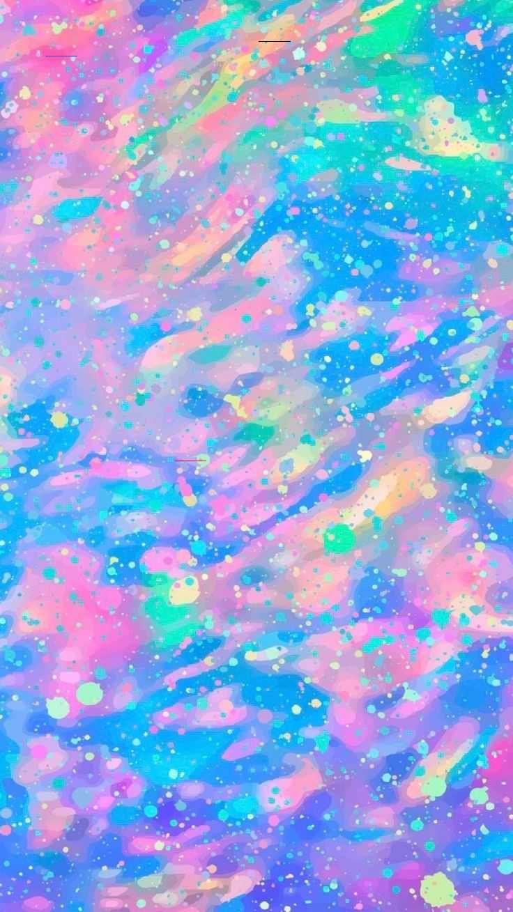 736x1309 Aesthetic Rainbow Glitter Wallpaper