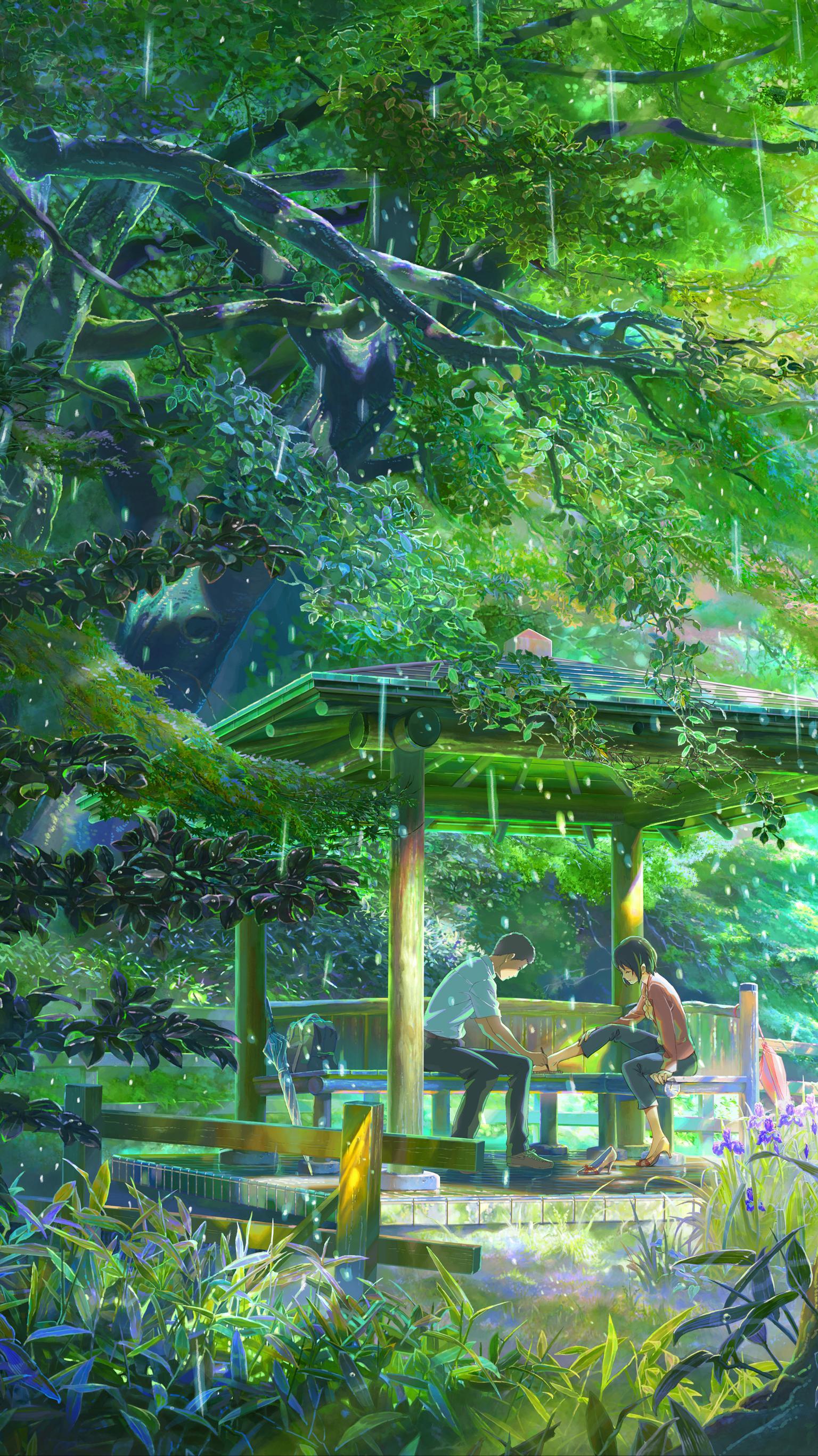 1536x2732 The Garden of Words (2013) Phone Wallpaper