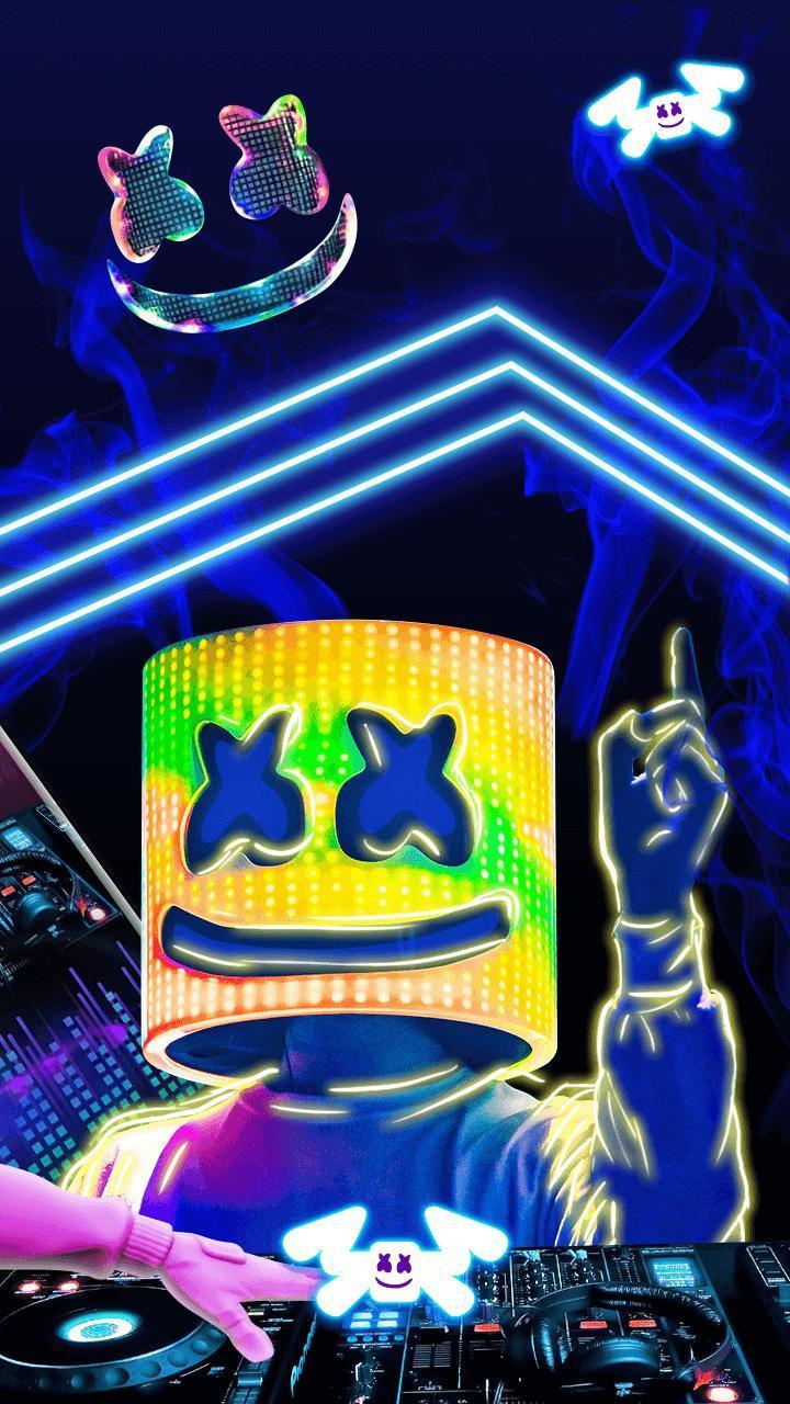 Neon Marshmello Wallpapers Top Free Neon Marshmello Backgrounds