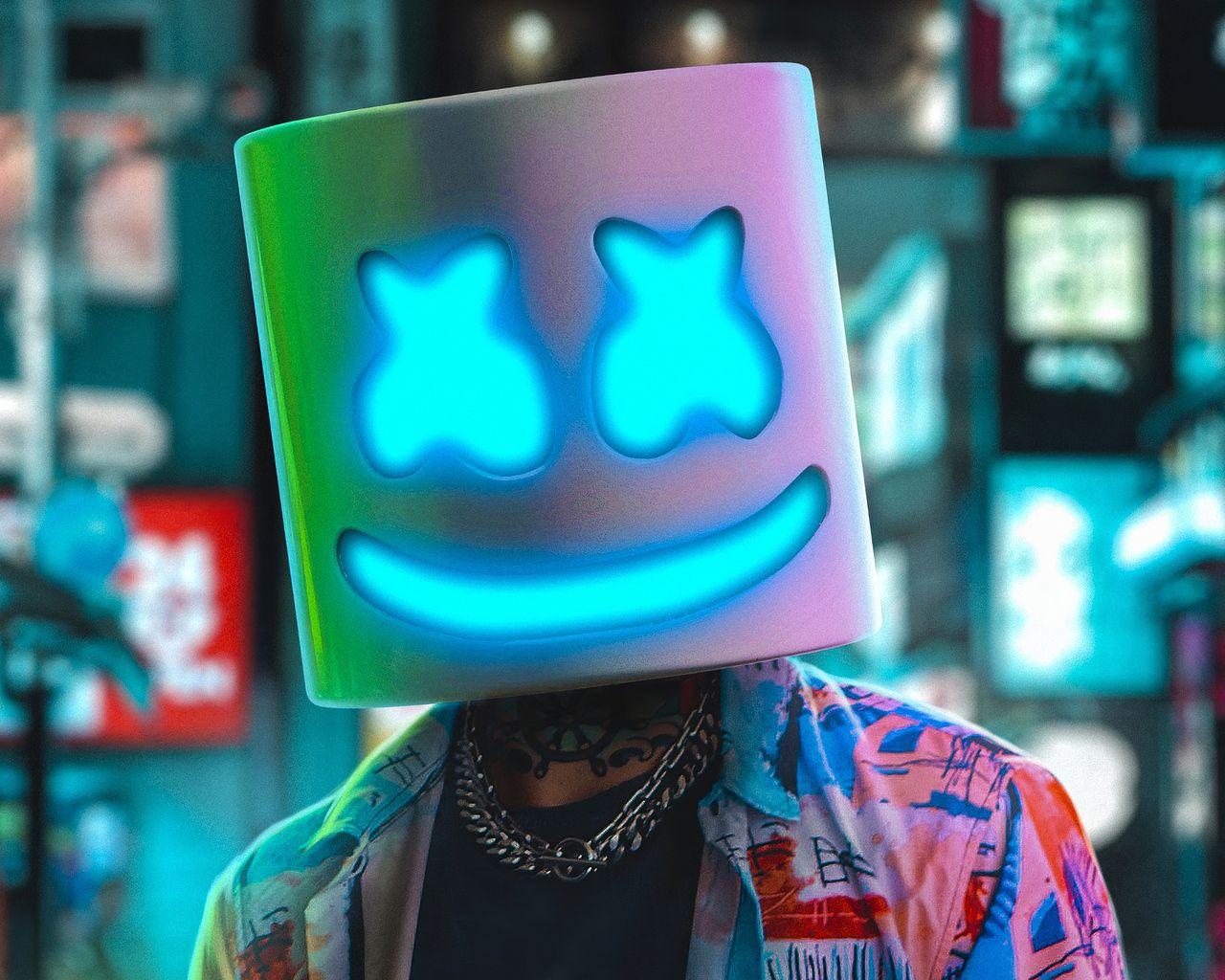 Neon Marshmello Wallpapers - Top Free Neon Marshmello Backgrounds ...