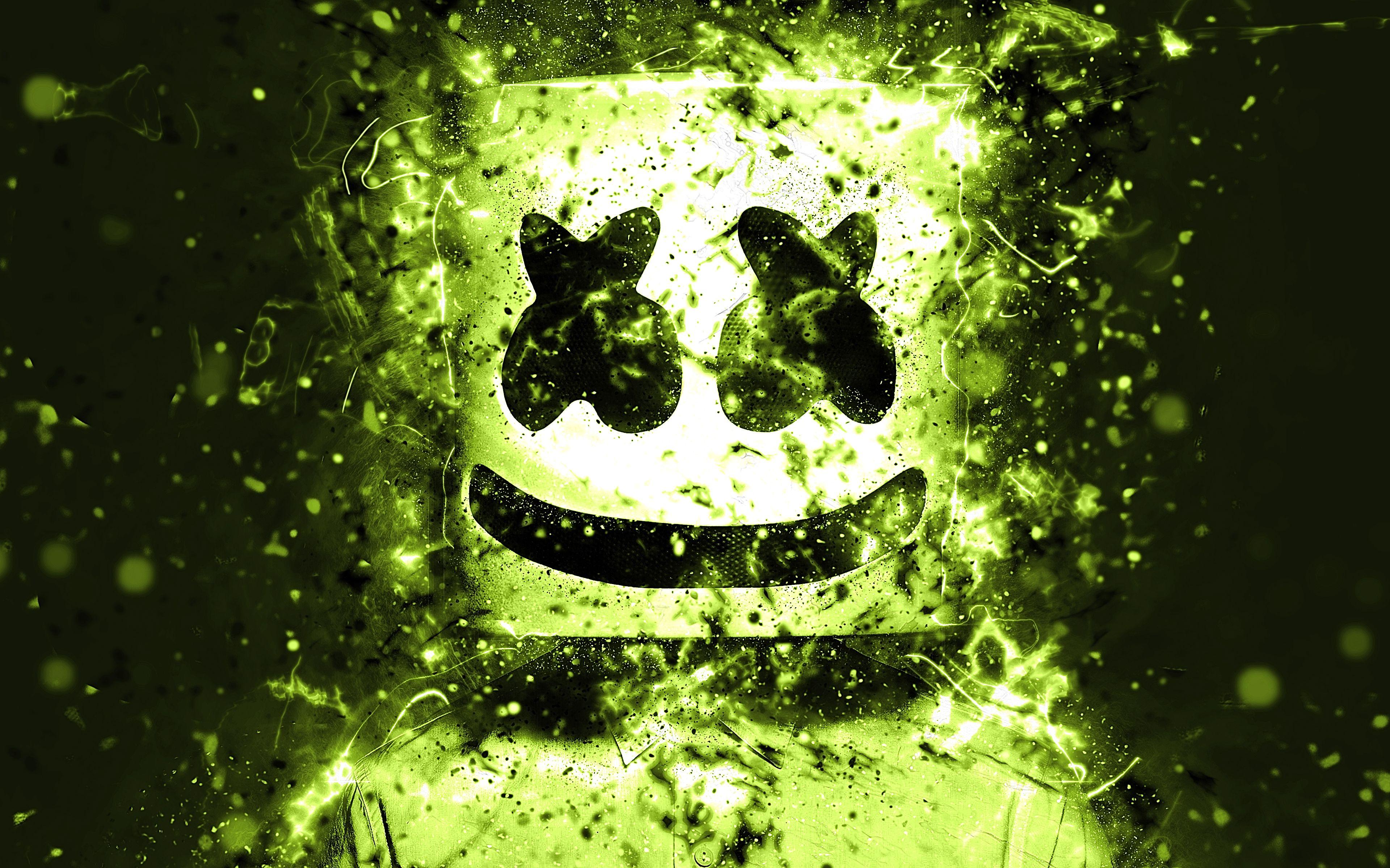 3840x2400 Download wallpaper DJ Marshmello, 4k .