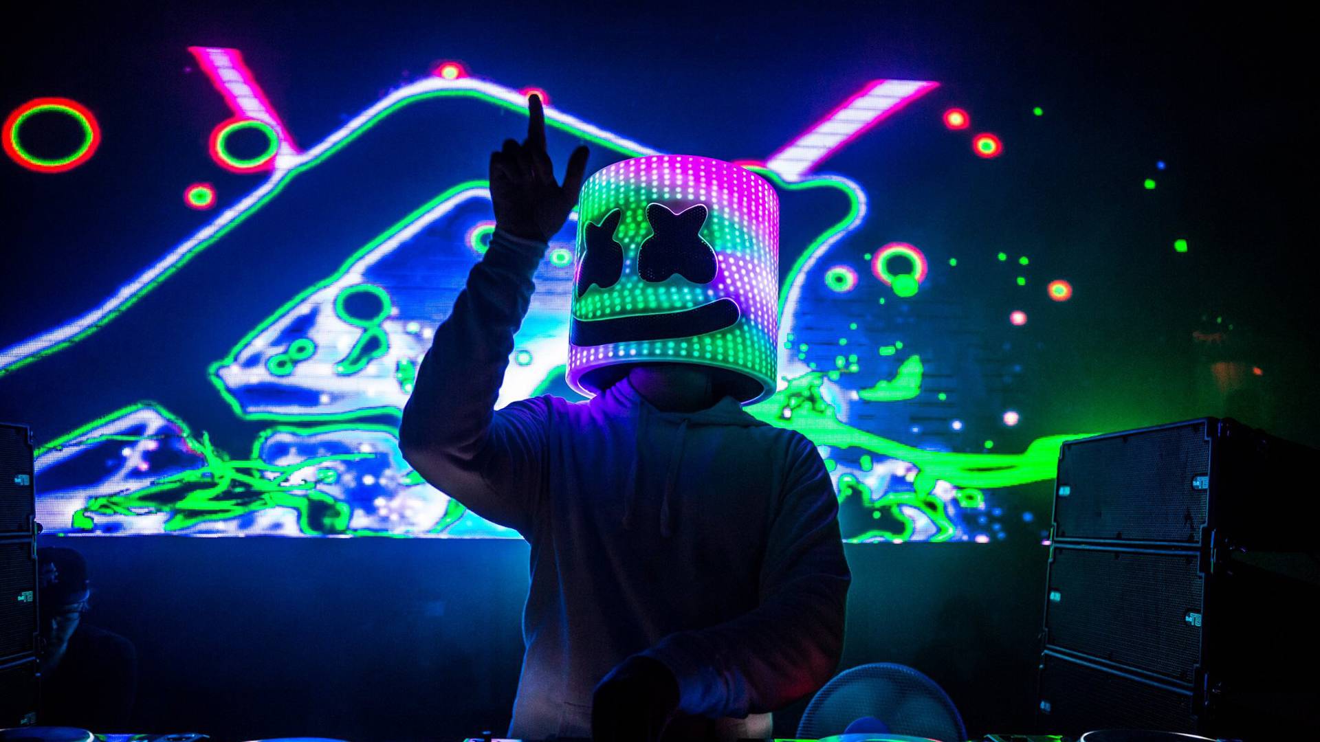 1920x1080 DJ Marshmello HD Neon Wallpaper, HD .
