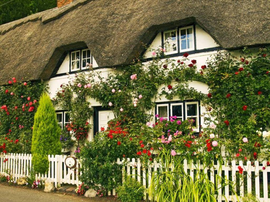 1024x768 English Garden Wallpaper Desktop