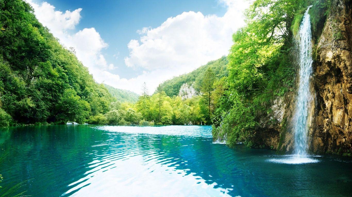 1366x768 Waterfall Wallpaper Landscape 1366x768 Free Wallpaper
