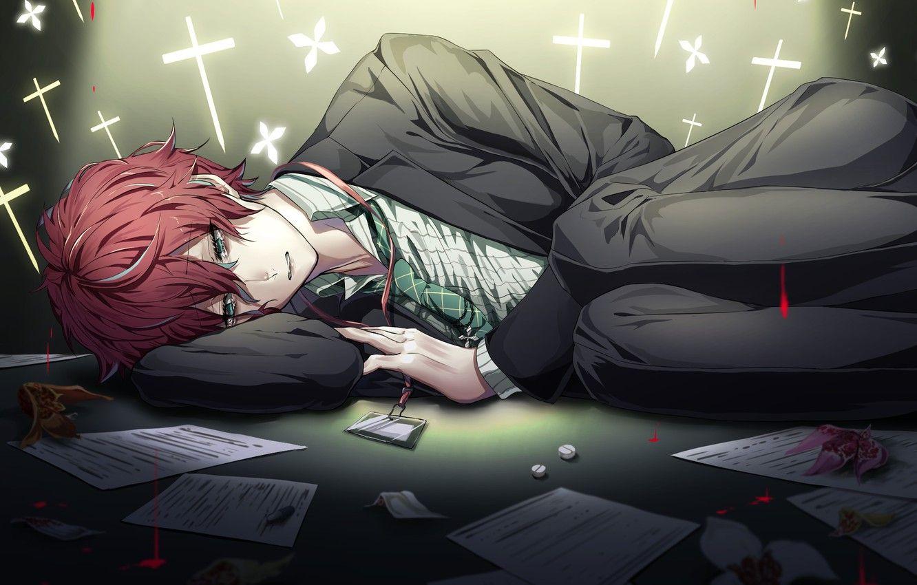 1332x850 Wallpaper guy, tears, Hypnosis Mic .anime.