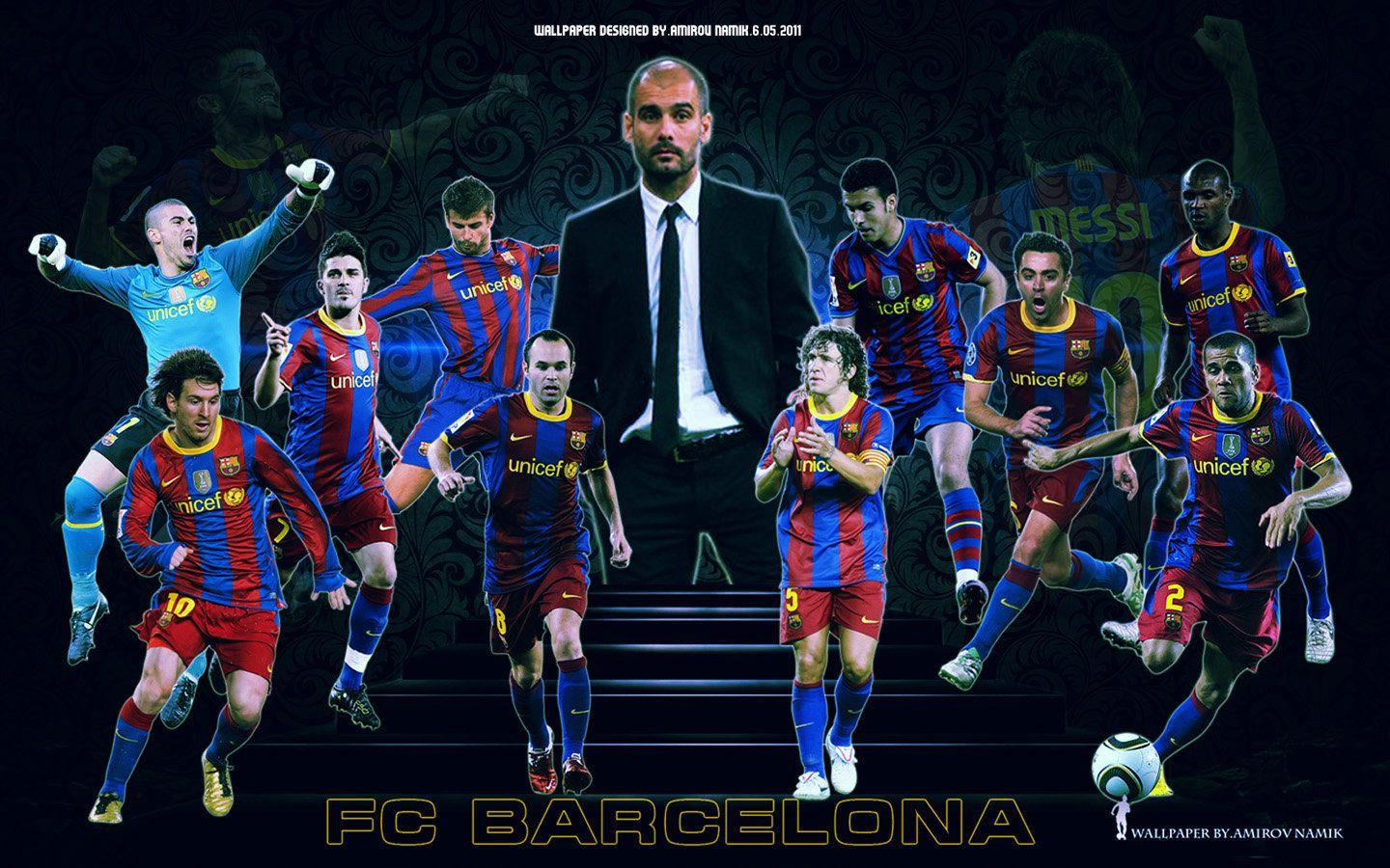 1440x900 FC Barcelona Players 2010 11 Barcelona Wallpaper