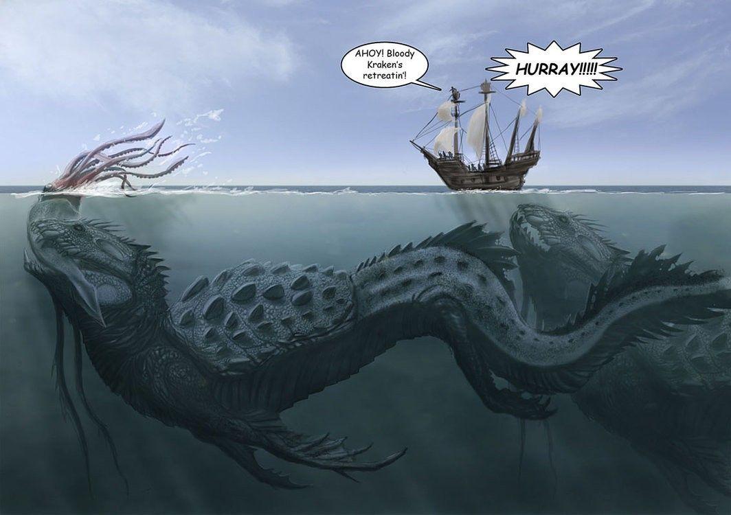 1064x750 ships, funny, Kraken, creatures .sf.co.ua