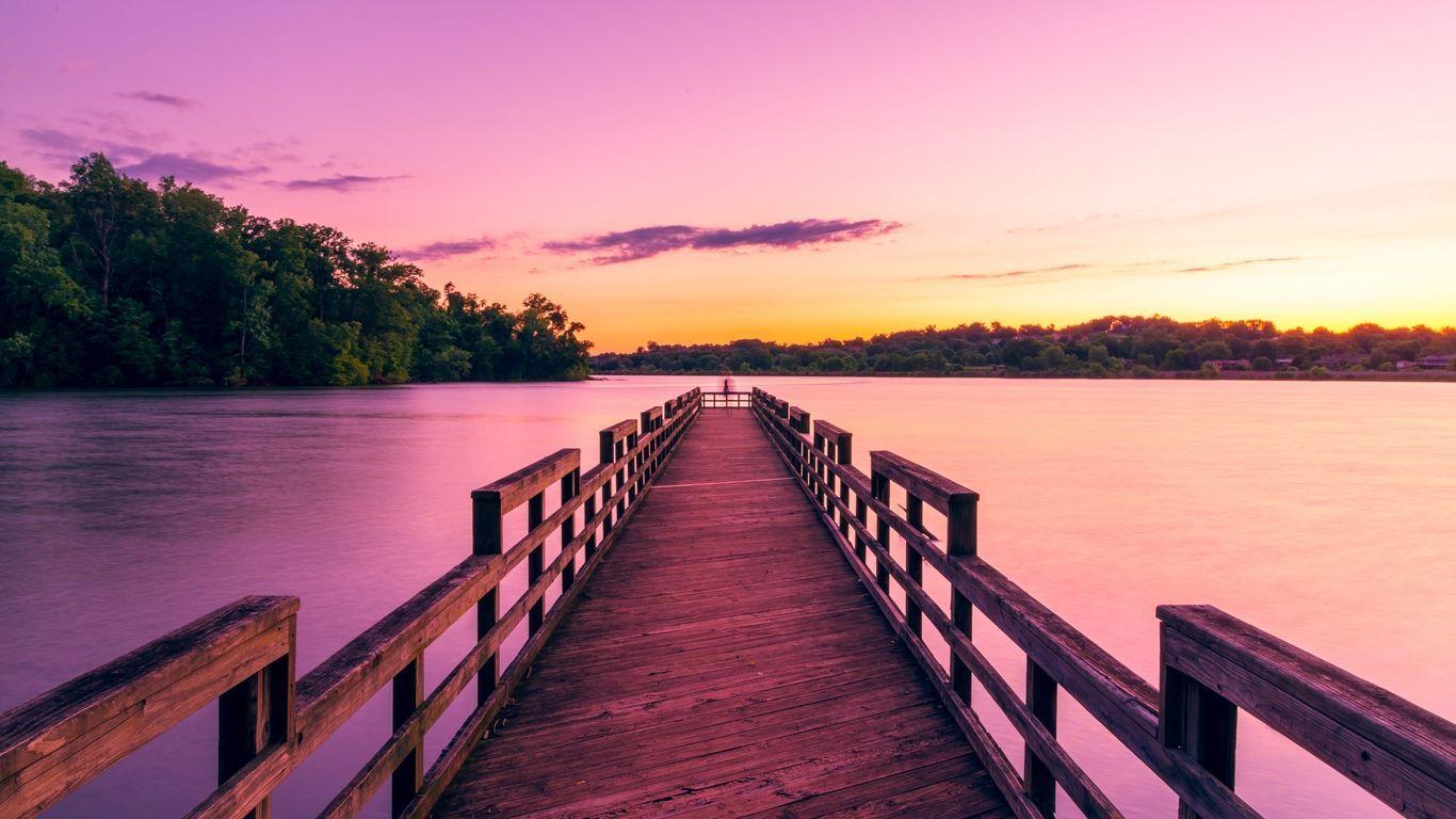 1366x768 Sunset Laptop Wallpaperwallpaper.dog