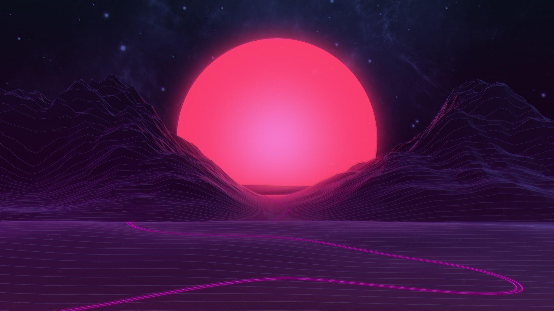 1920x1080 Aesthetic Sunset Laptop Wallpaper.