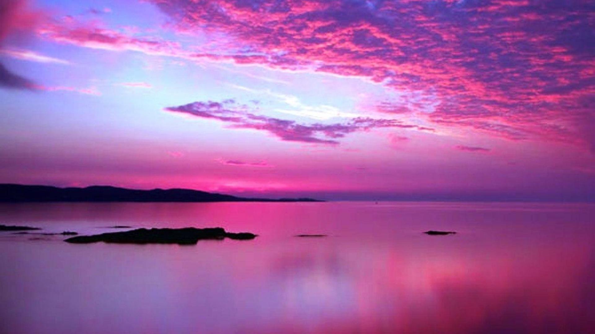 1920x1080 Pink Sunset Wallpaper Desktop .