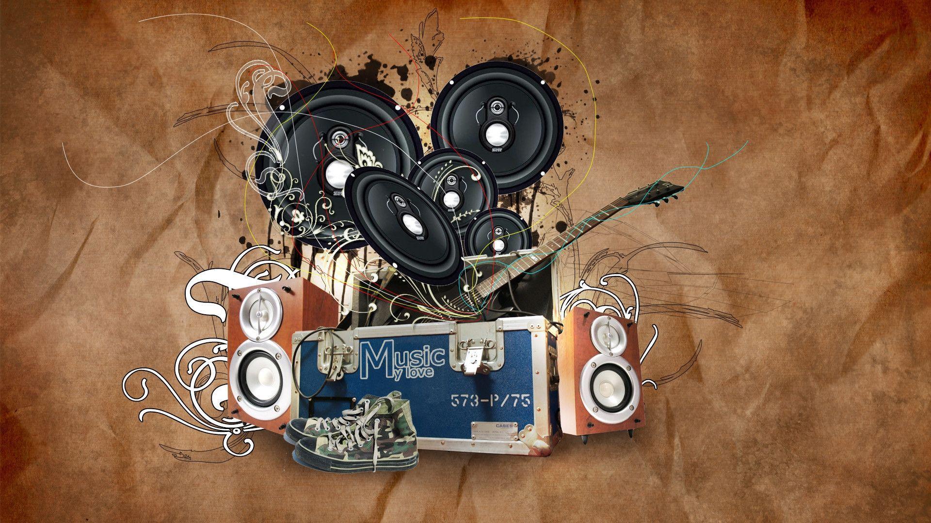 1920x1080 Music Wallpaper 1920x1080. Music wallpaper, 3D wallpaper music, Music love