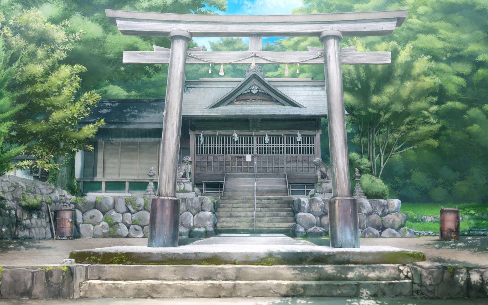 Your Name Wallpaper Shrine - Anime Temple Scenery - PS4Wallpapers.com