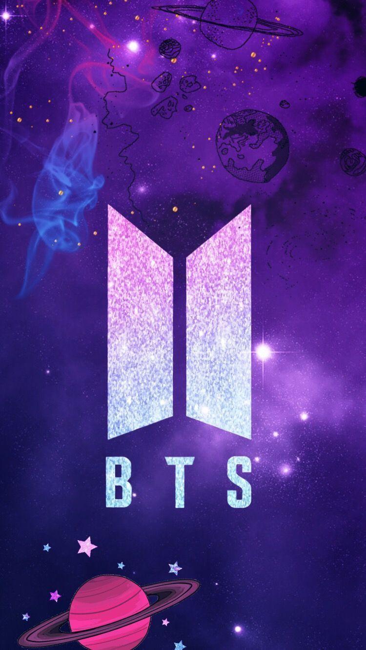 750x1332 BTS Logo Wallpaper