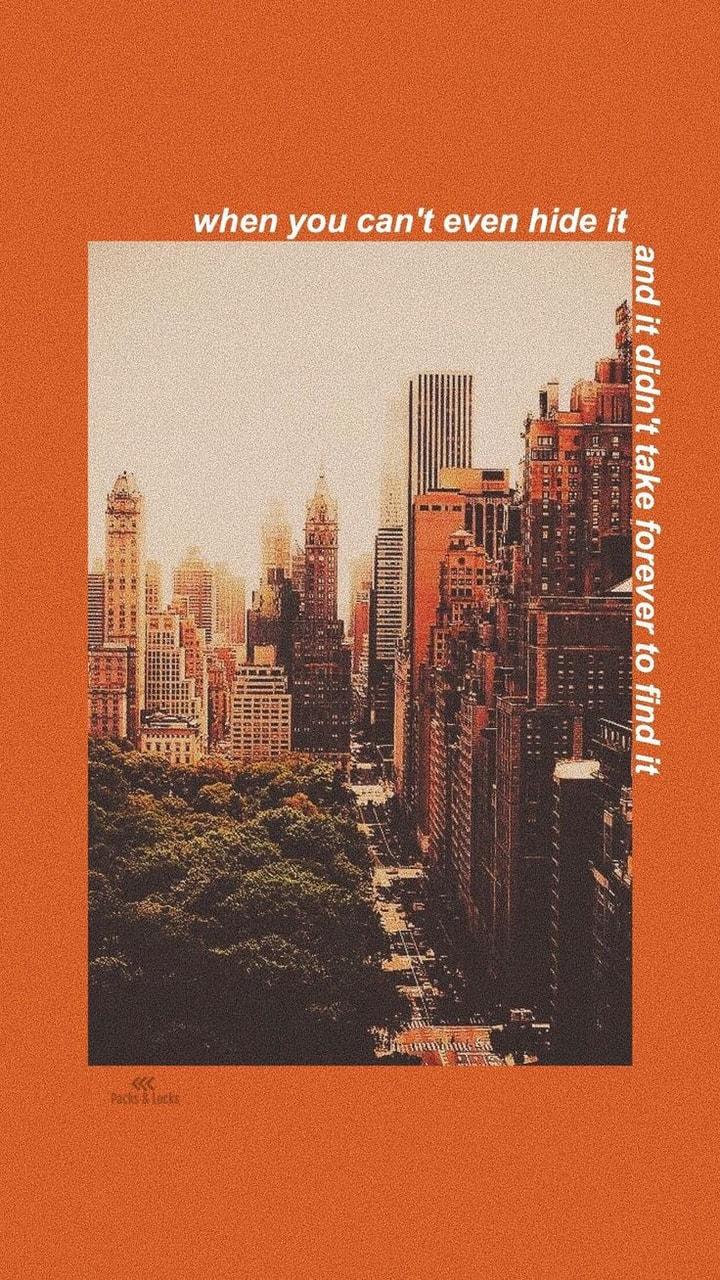 720x1280 Aesthetic Orange Wallpaper .