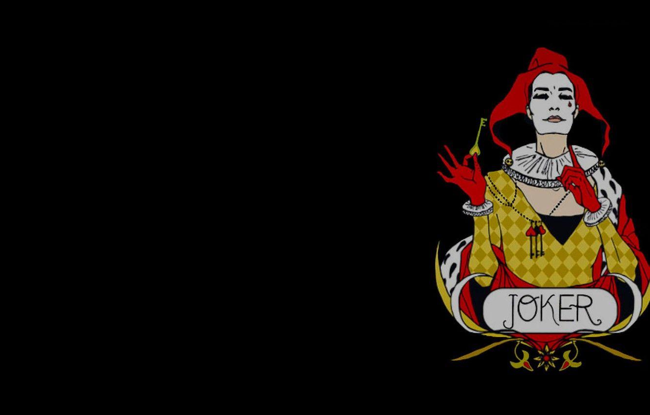 1332x850 Wallpaper Joker, Black background .