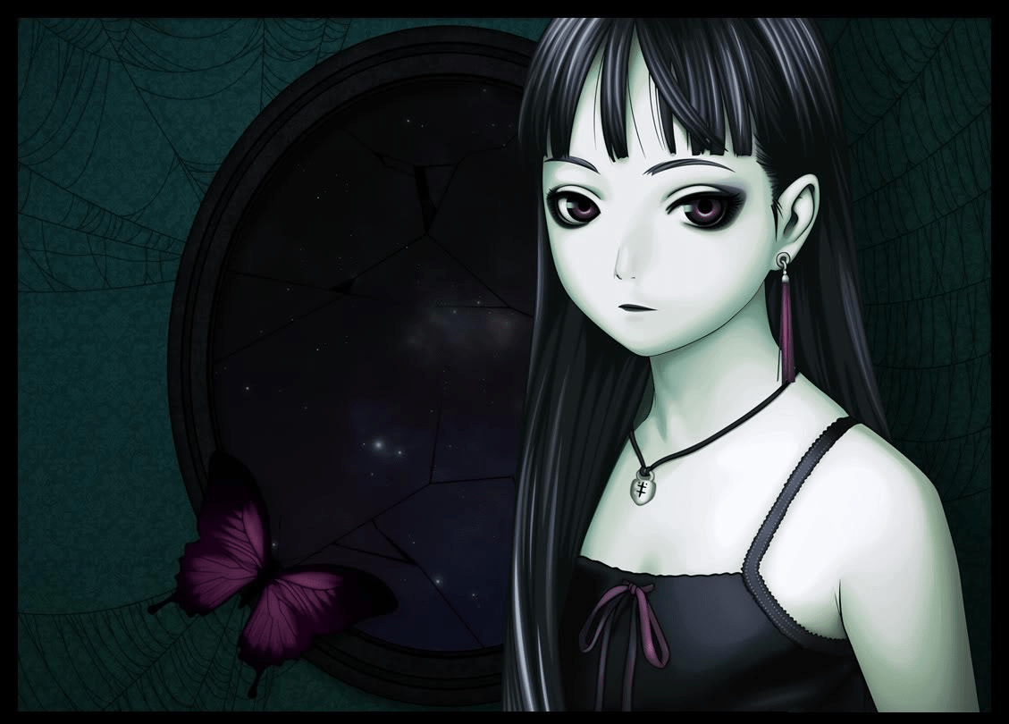 1129x810 Anime Girl Punk Emo .line.